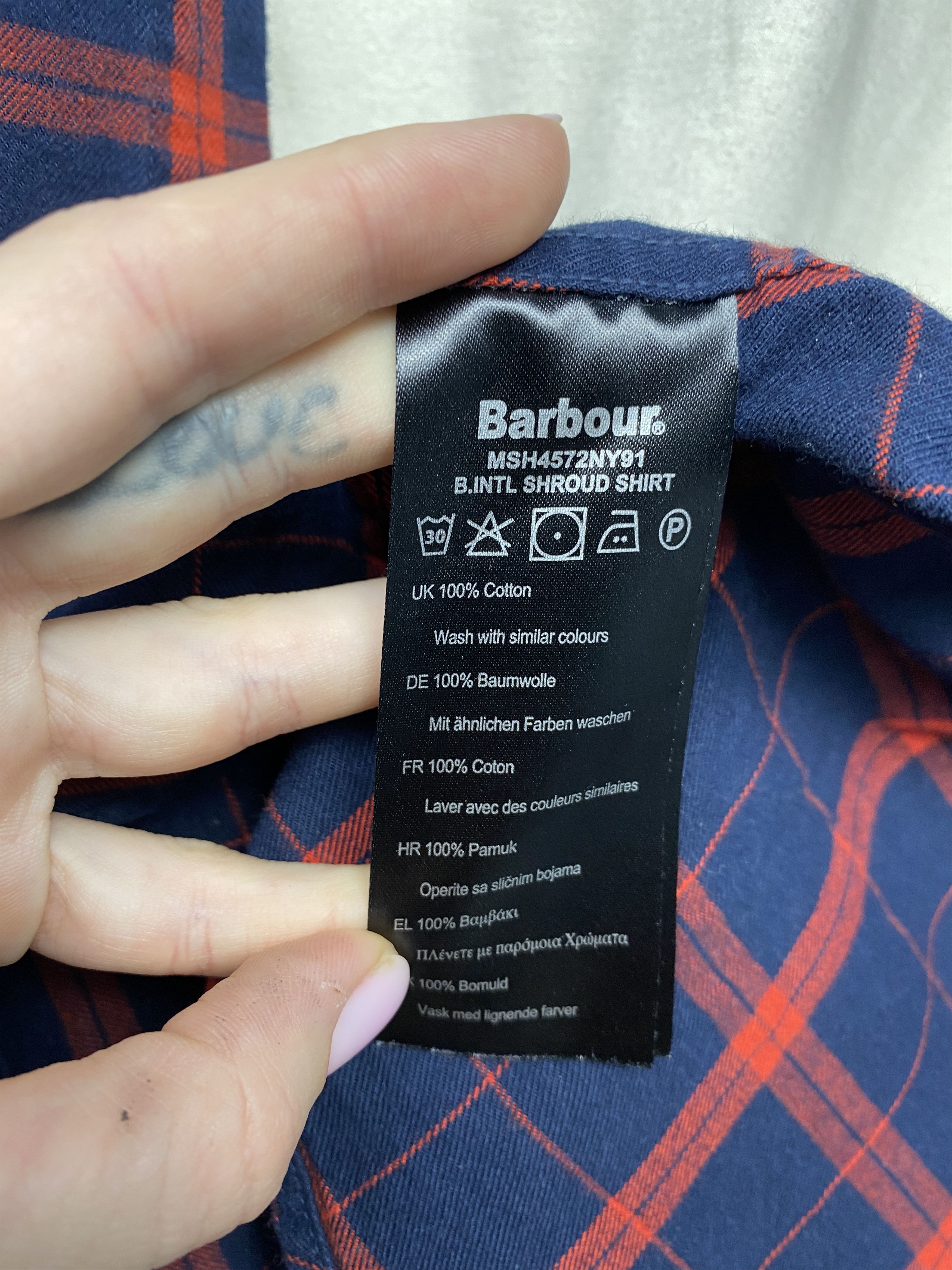 Barbour Barbour International Mens Flannel Plaid Shirt Size US S / EU 44-46 / 1 - 5 Thumbnail