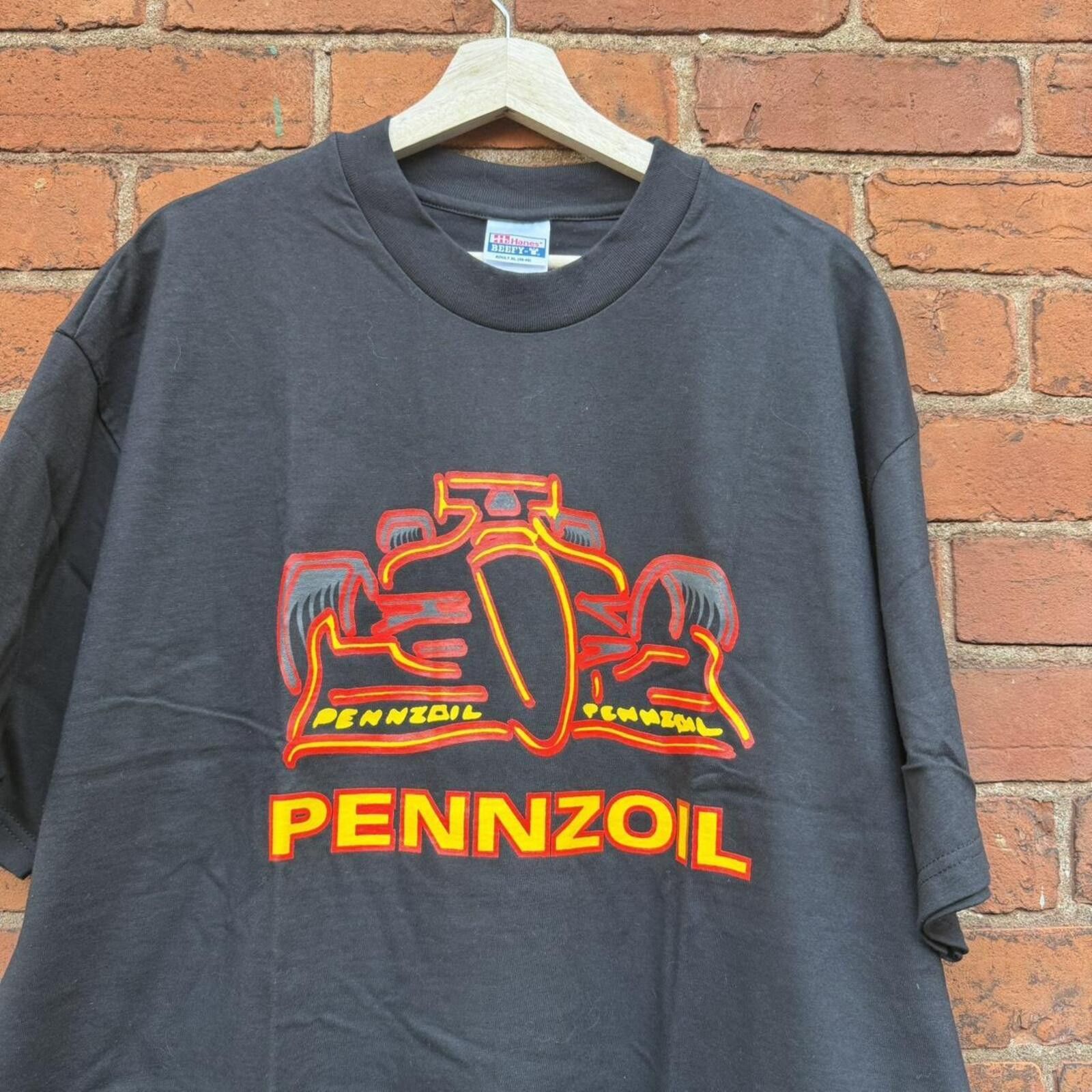 Hanes Vintage Ferrari pennzoil shirt XL 90s/00s Size US XL / EU 56 / 4 - 3 Thumbnail