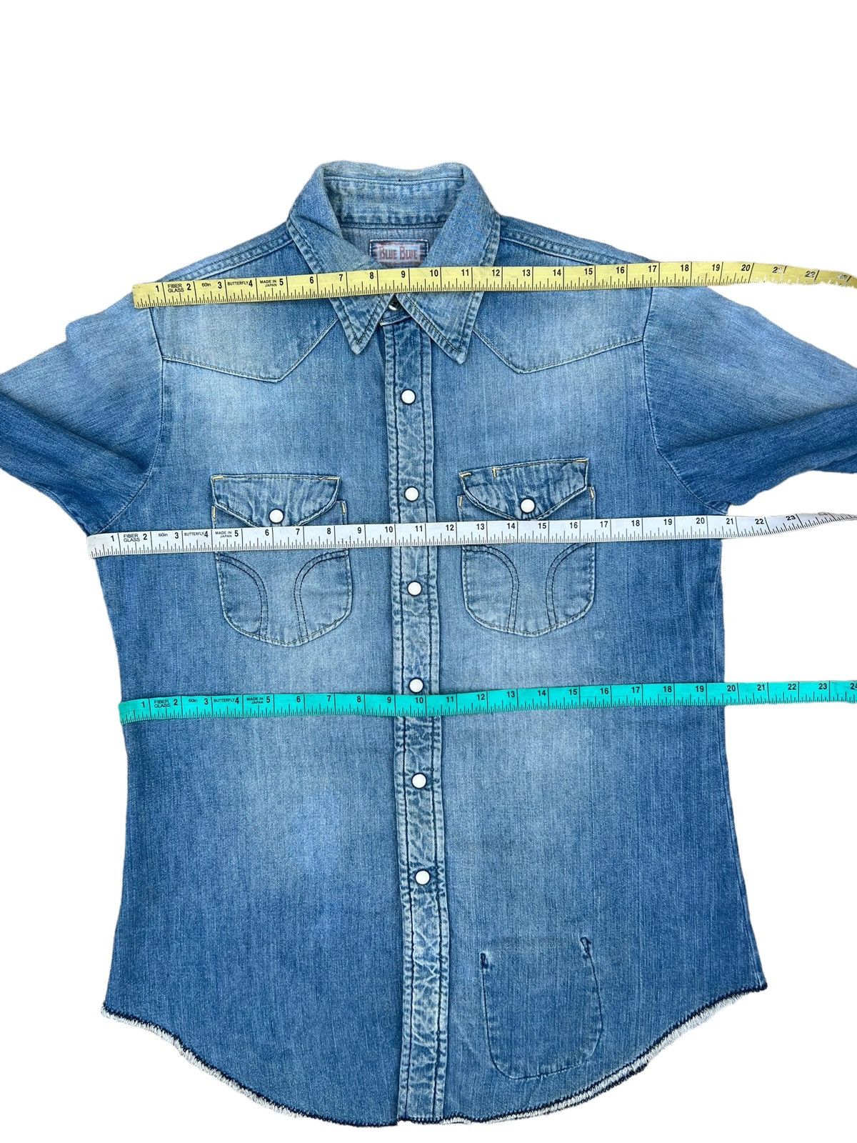 Blue Blue Japan Vintage Blue Blue Japan Mud Wash Denim Western Shirt Size US S / EU 44-46 / 1 - 3 Thumbnail