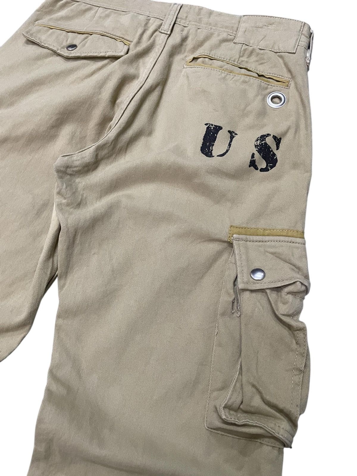 Hysteric Glamour × PPFM × Tete Homme Varosh Japan Multi Pocket Stencil Flare Cargo Pants Size US 30 / EU 46 - 17 Thumbnail