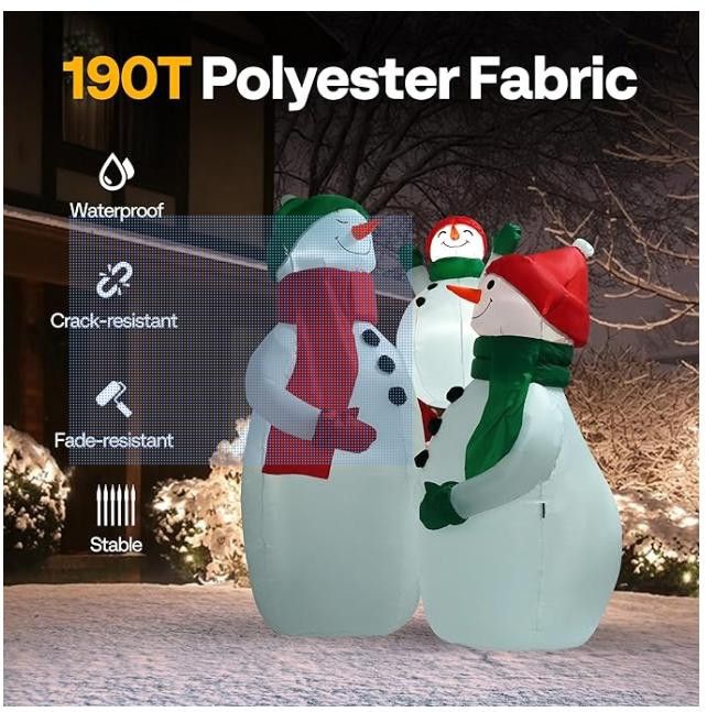NBDN Nobrandedon 6FT Christmas Inflatable Outdoor Built-in LED Light Size ONE SIZE - 5 Thumbnail