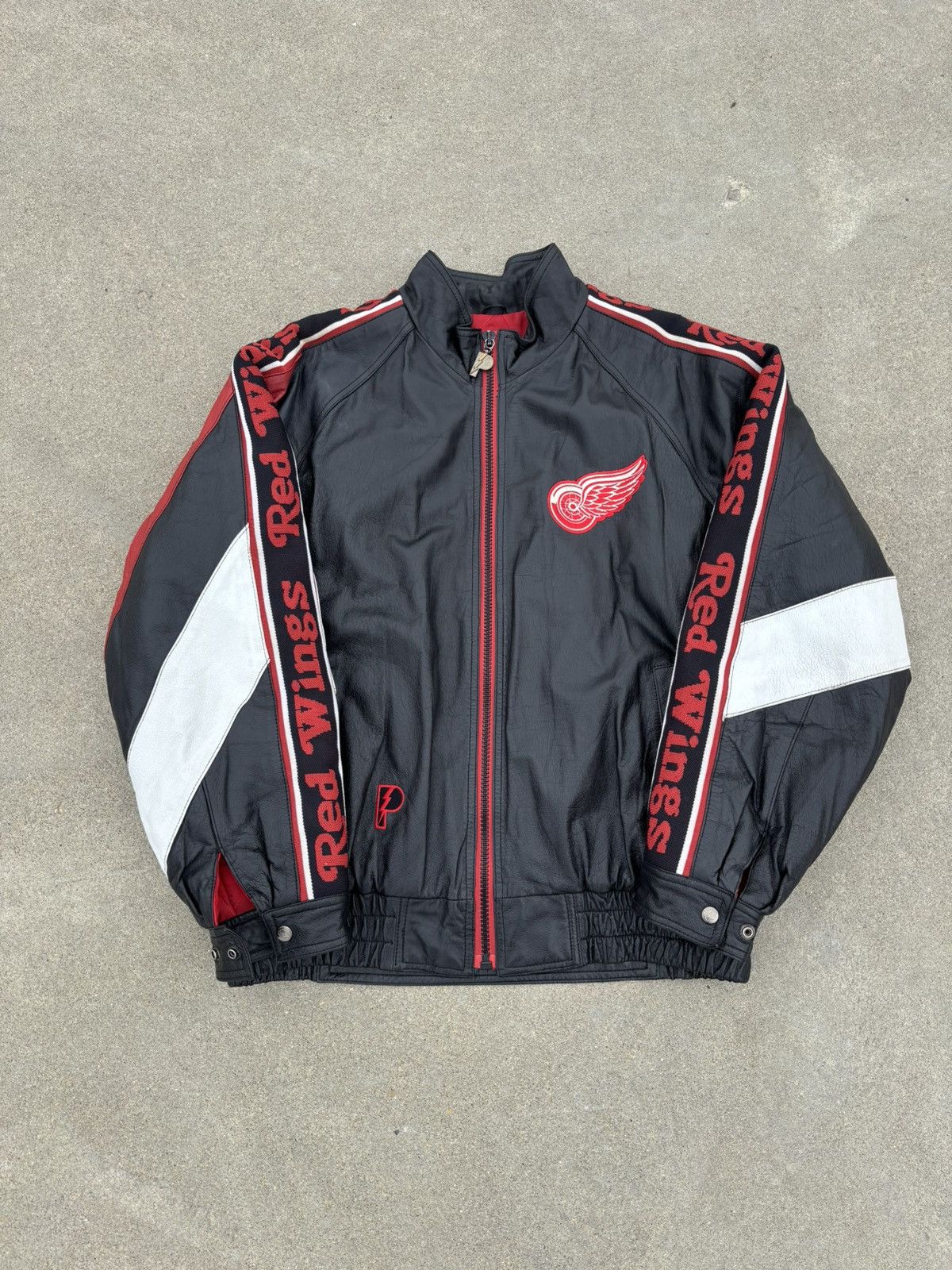 Pro Player Vintage 90s Detroit Red Wings Leather Jacket Size US L / EU 52-54 / 3 - 1 Thumbnail