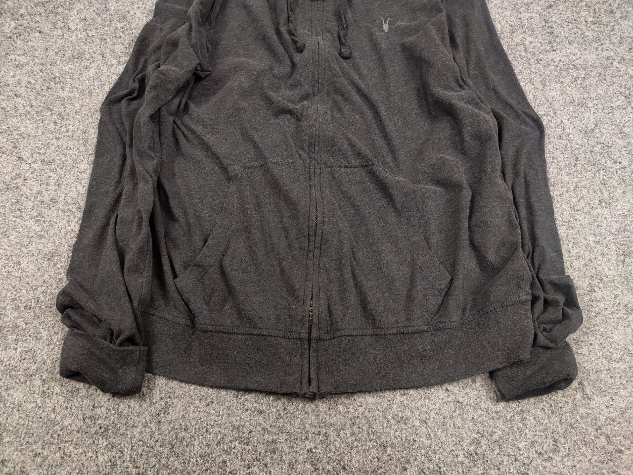 Allsaints Allsaints Brace Dark Gray Full Zip Light Hoodie Size US L / EU 52-54 / 3 - 9 Thumbnail