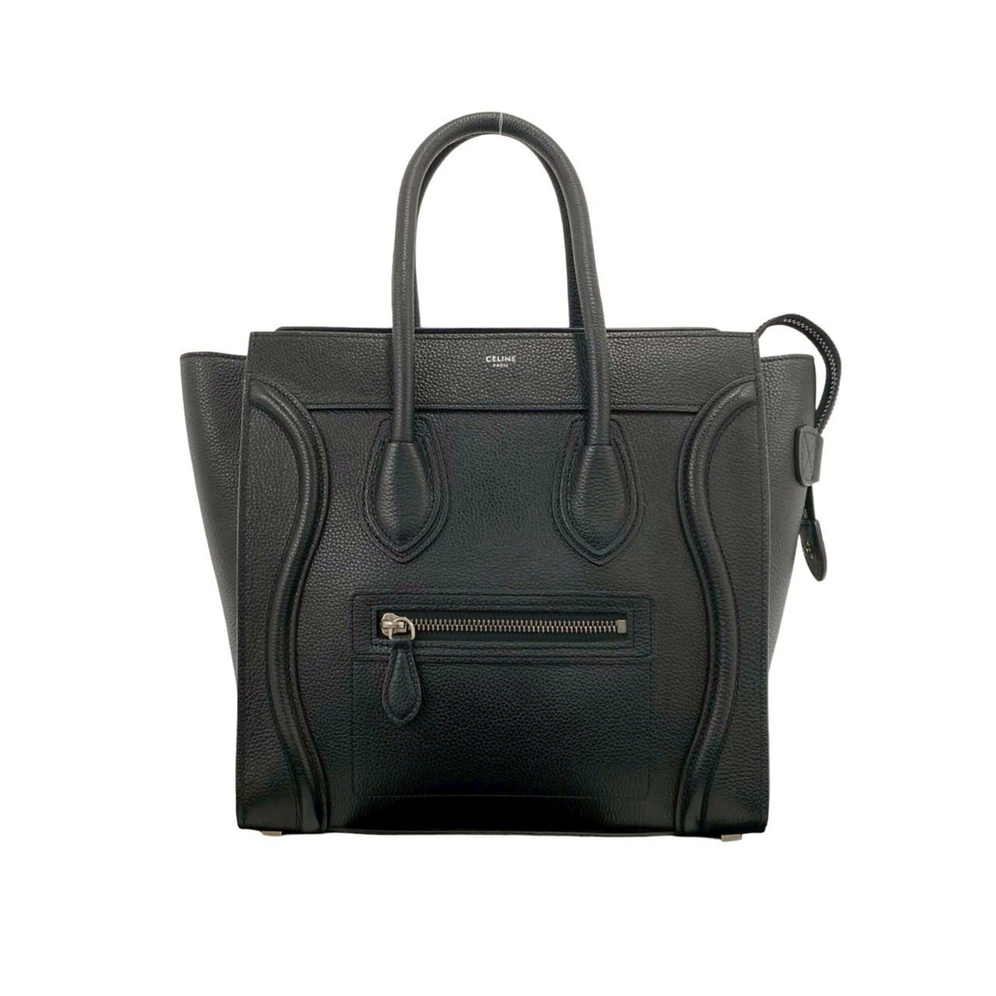 Celine CELINE Luggage Micro Leather Handbag, Boston Bag, Tote Black 33968 Size ONE SIZE - 1 Thumbnail