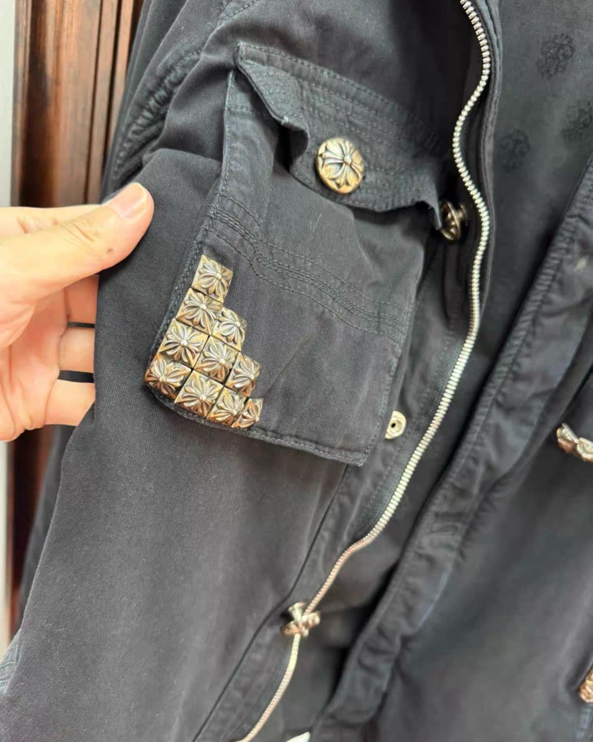 Chrome Hearts Silver studded M65 jacket Size US M / EU 48-50 / 2 - 6 Thumbnail