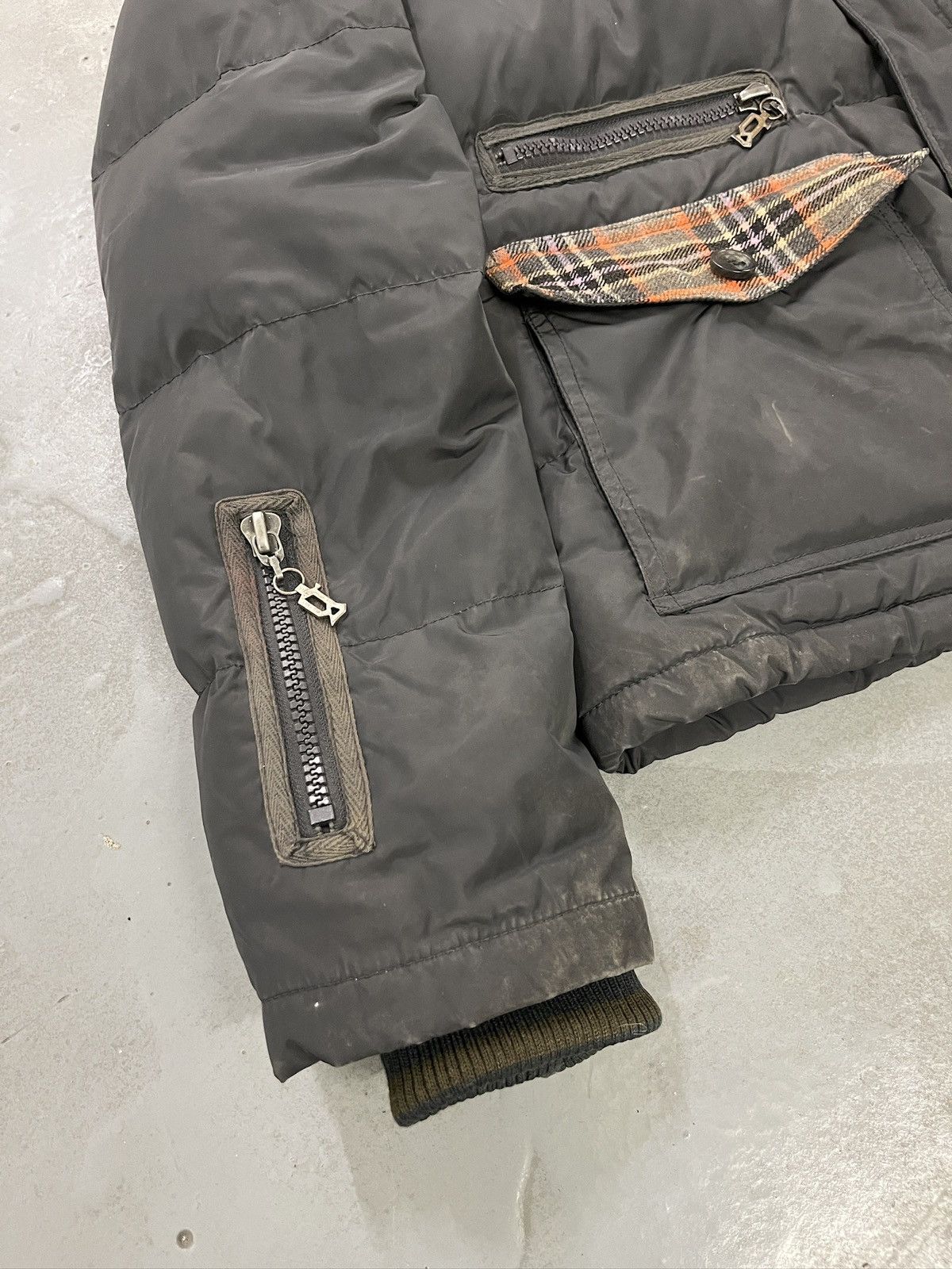 John Galliano John Galliano Tartan Panel Fur Hood Down Jacket Size US XL / EU 56 / 4 - 3 Thumbnail
