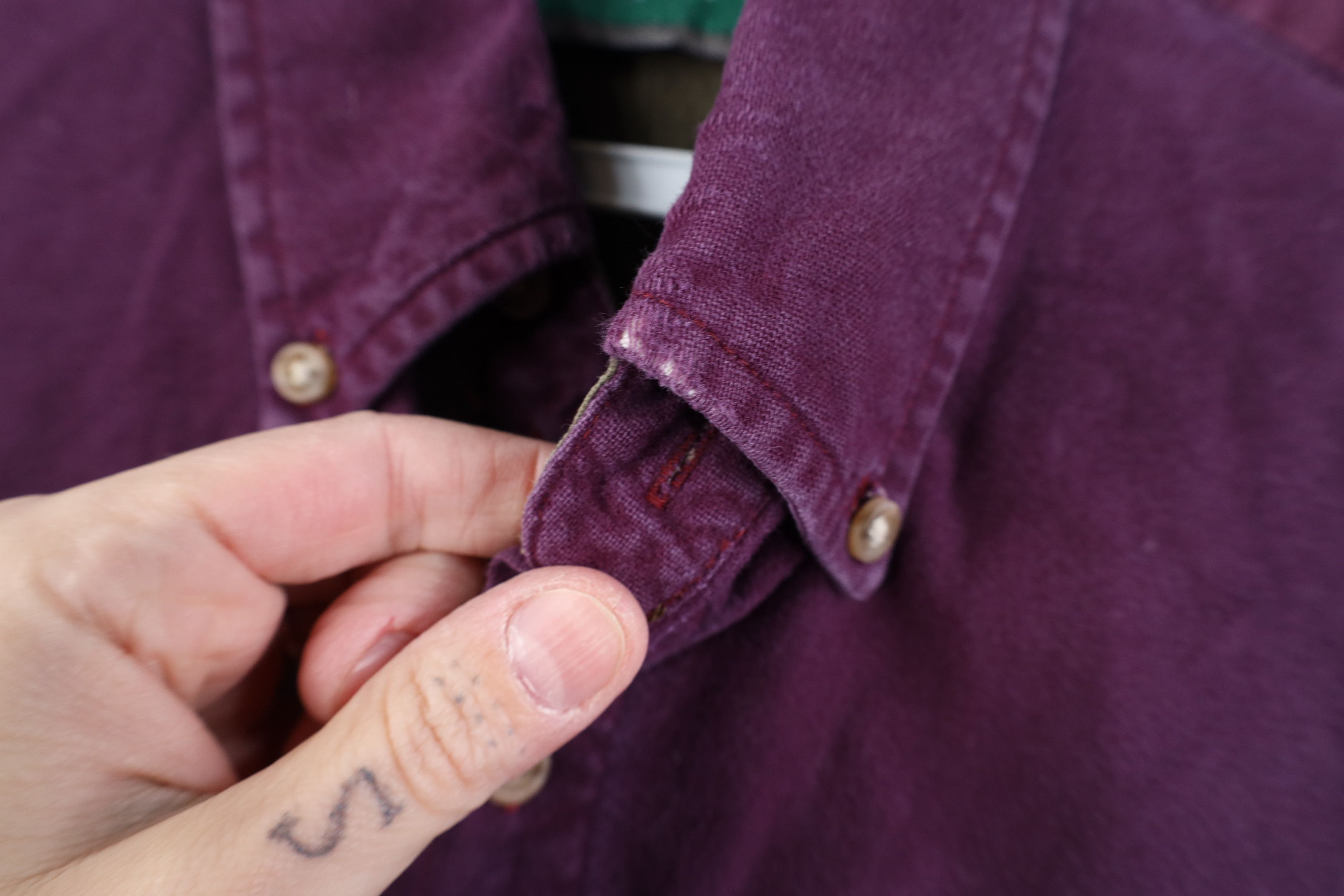 Vintage Vintage 90s Streetwear Chamois Collared Button Down Shirt Size US L / EU 52-54 / 3 - 6 Thumbnail