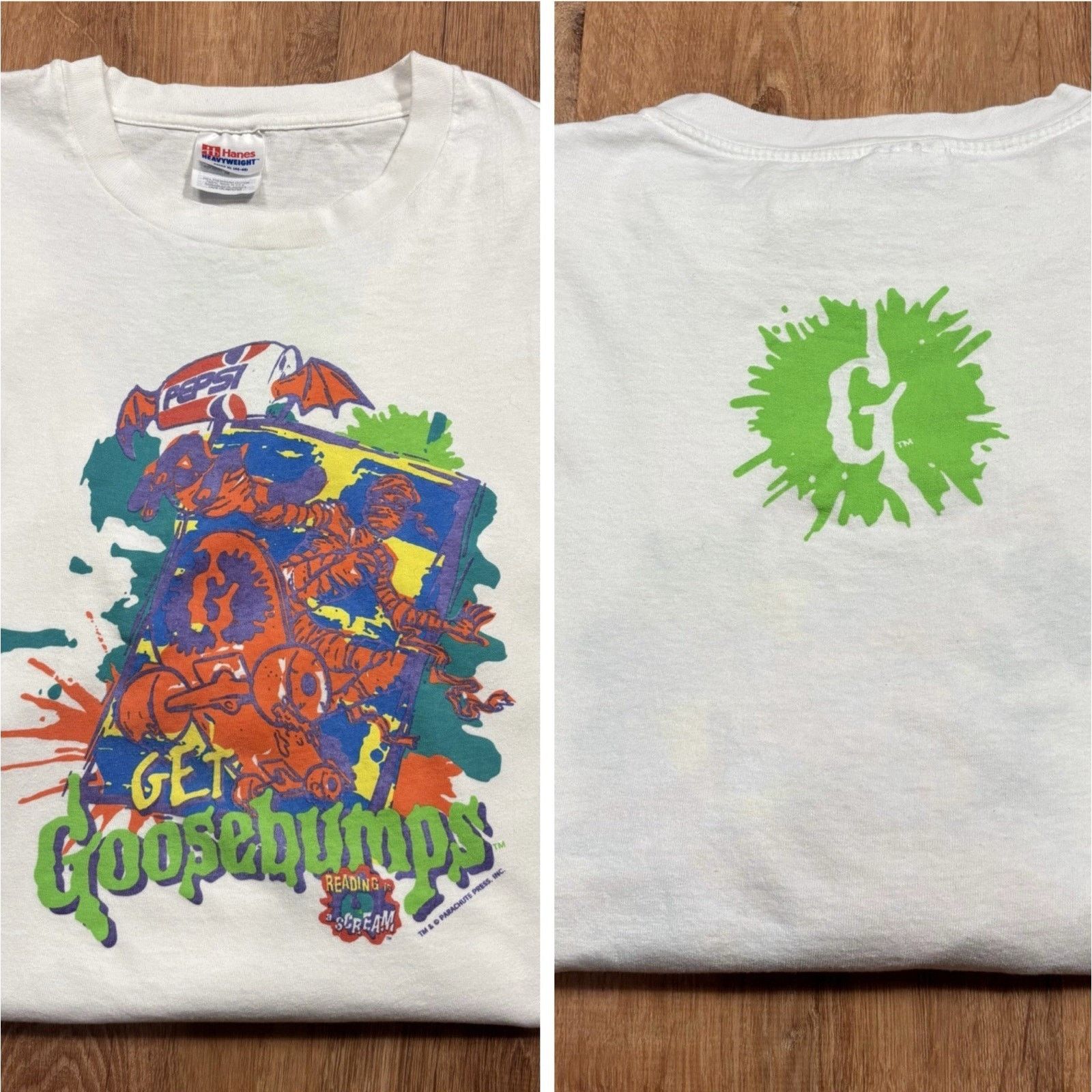 Vintage Vintage 90s Goosebumps Shirt Mens XL Pepsi Movie Promo Size US XL / EU 56 / 4 - 1 Thumbnail