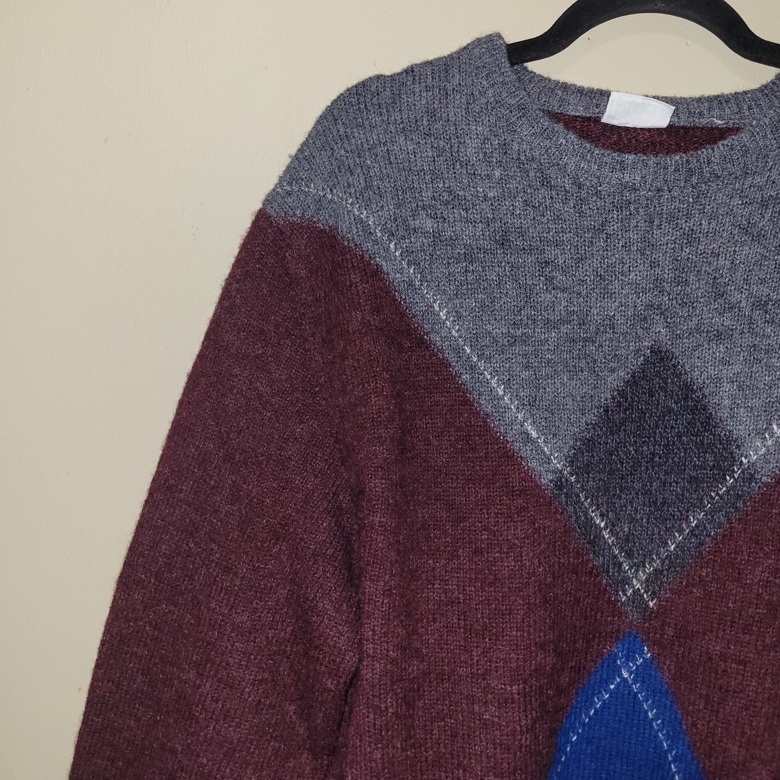 Vintage Vintage Maglificio Florence Argyle Patterned Acrylic/Wool XL Size US XL / EU 56 / 4 - 9 Thumbnail