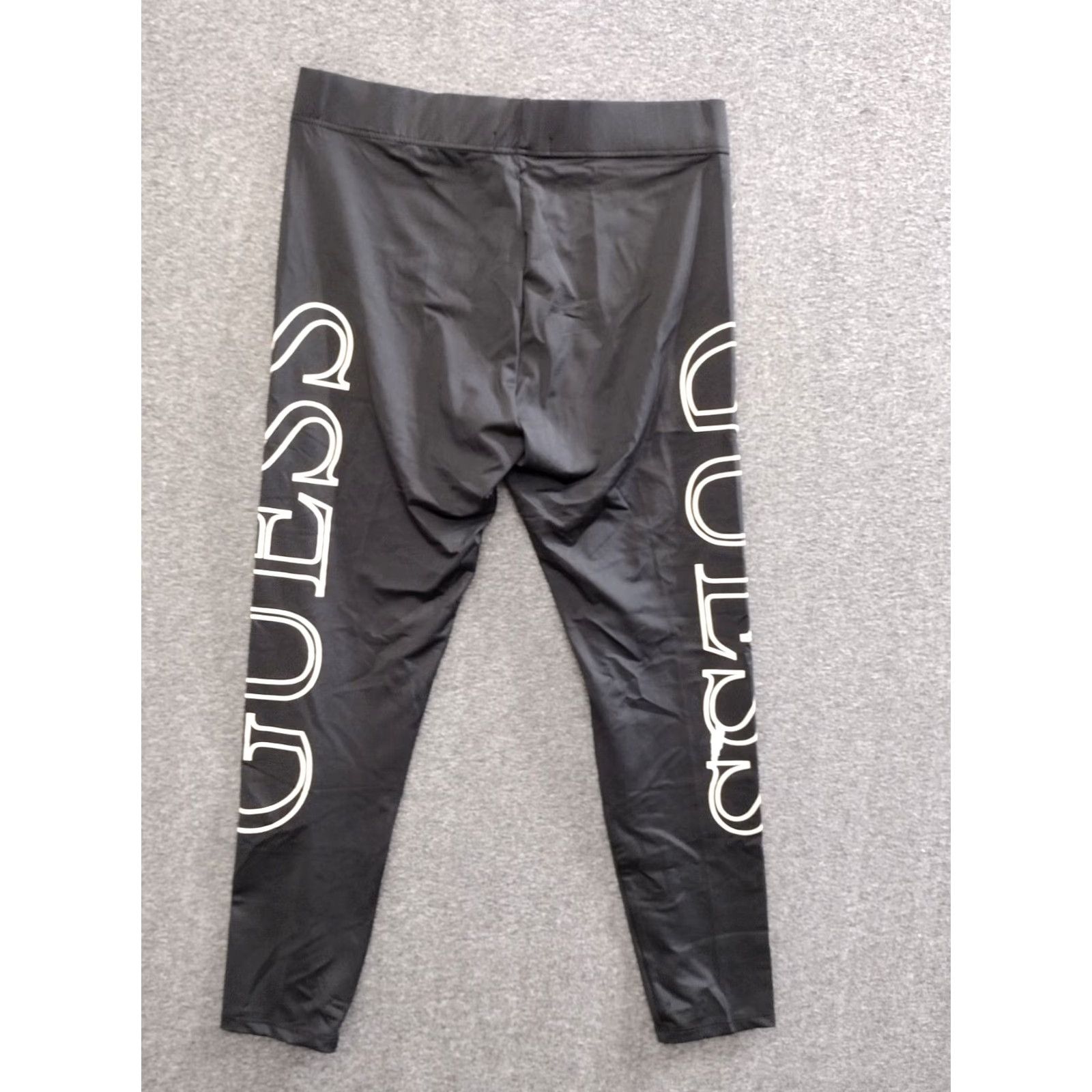 Guess GUESS Leggings Black Logo Print Elastic Waistband Mid Rise Women XS-XL L Size 36" / US 14 / IT 50 - 2 Thumbnail