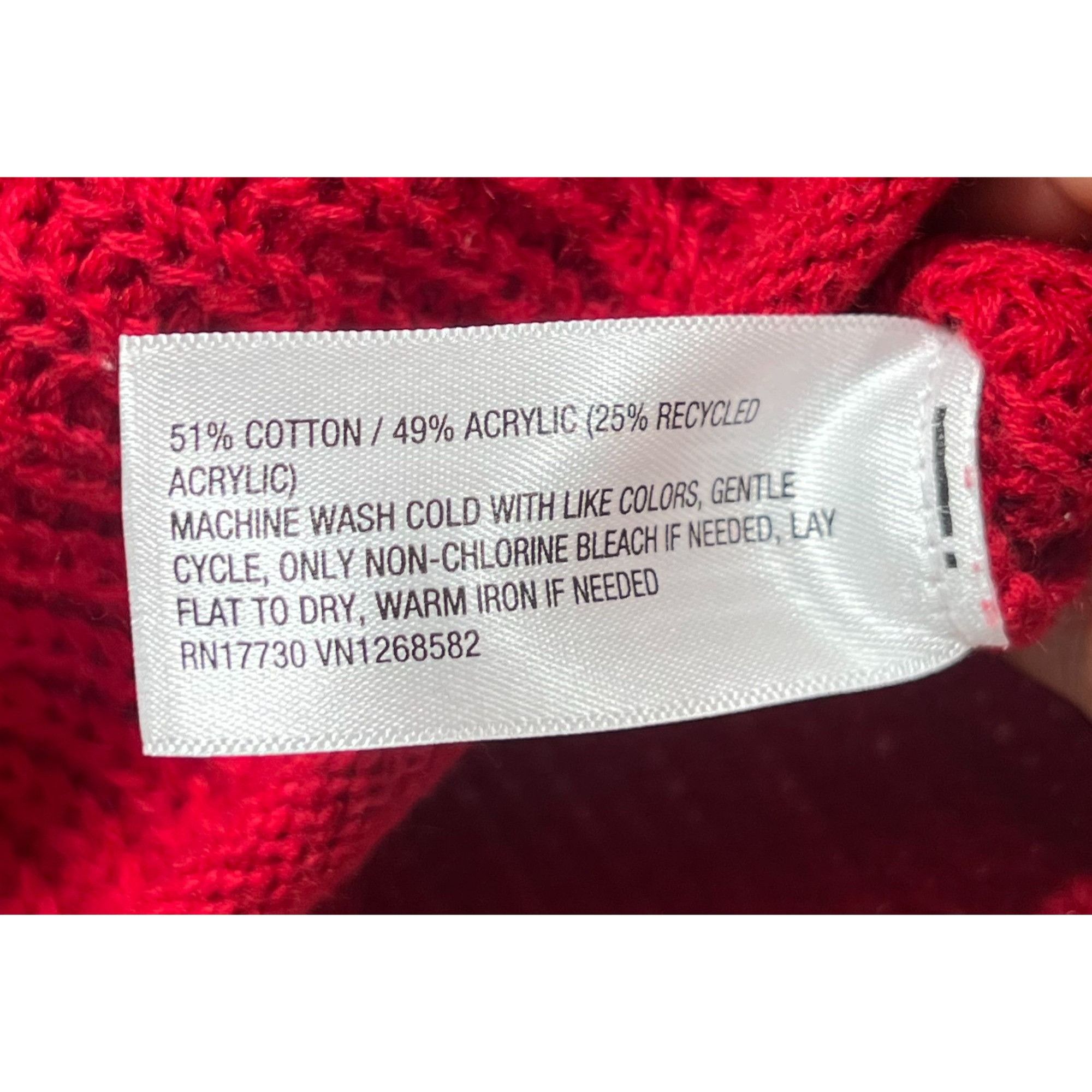 Other Wild Fable - Women's Cropped Long Sleeve Sweater - Red - Ext Size XS / US 0-2 / IT 36-38 - 10 Thumbnail