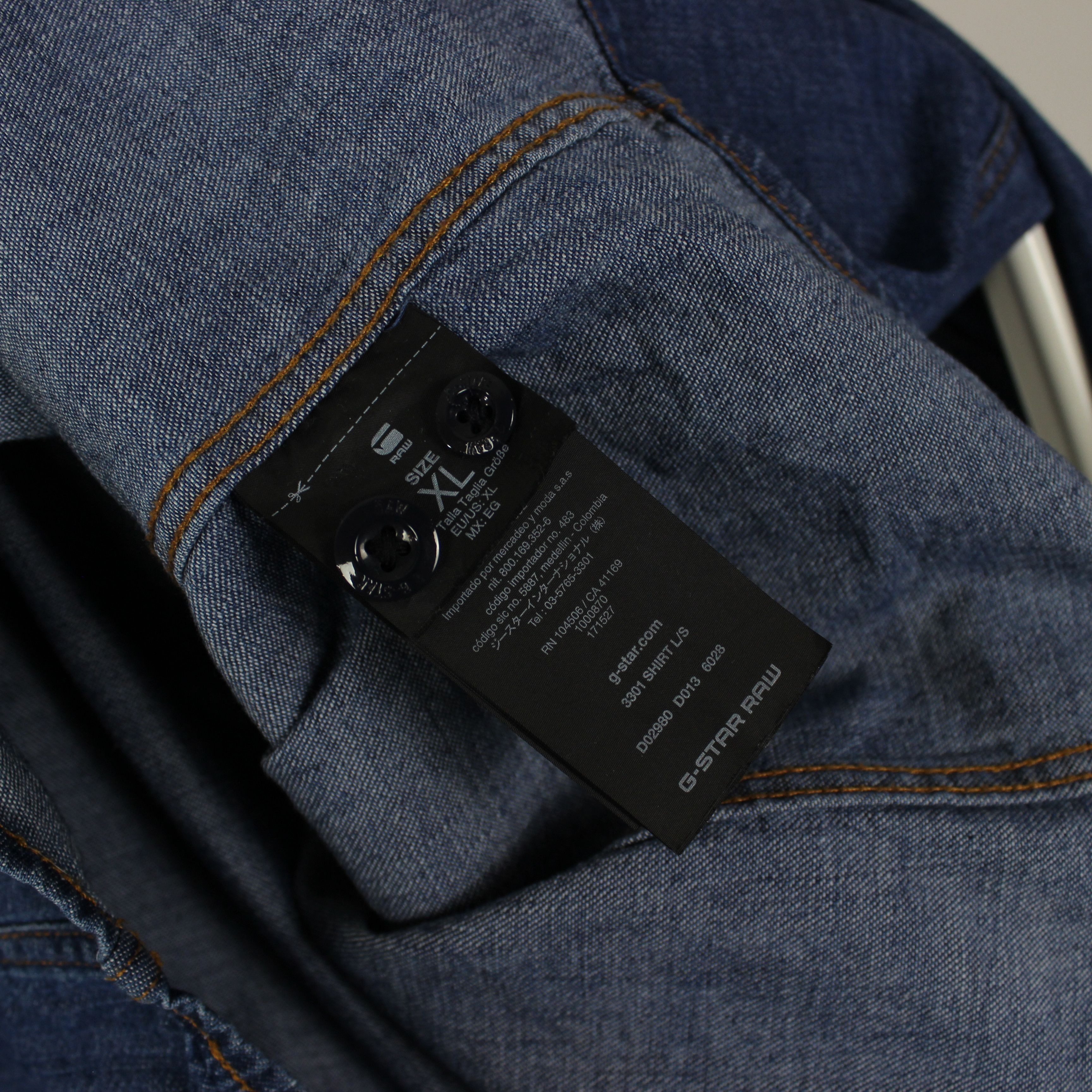 G-Star G-Star Raw Overhemd Aged Denim - XL heavy shirt Size US XL / EU 56 / 4 - 7 Thumbnail