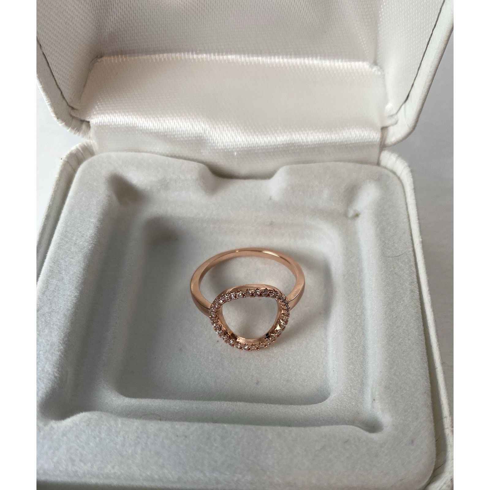 Other Rose Gold Open Circle Karma Ring Stacking Dainty Sz 8 Size ONE SIZE - 2 Thumbnail