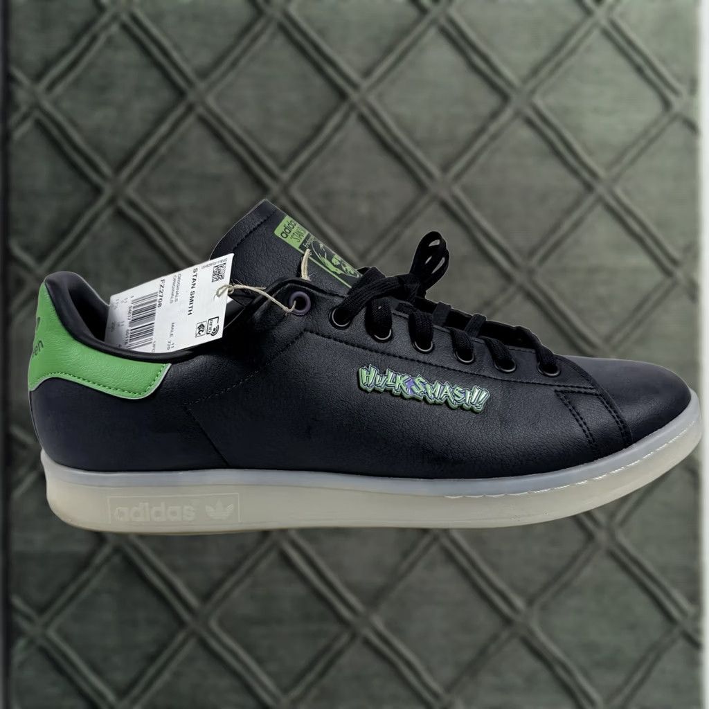 Adidas adidas Originals Marvel Stan Smith Hulk Smash FZ2708 Mens Size 11.5 New In Box, Leather, Low Top, Classic, Retro, NOS, DS, Rare, 2021 Release Size US 12 / EU 45 - 1 Thumbnail