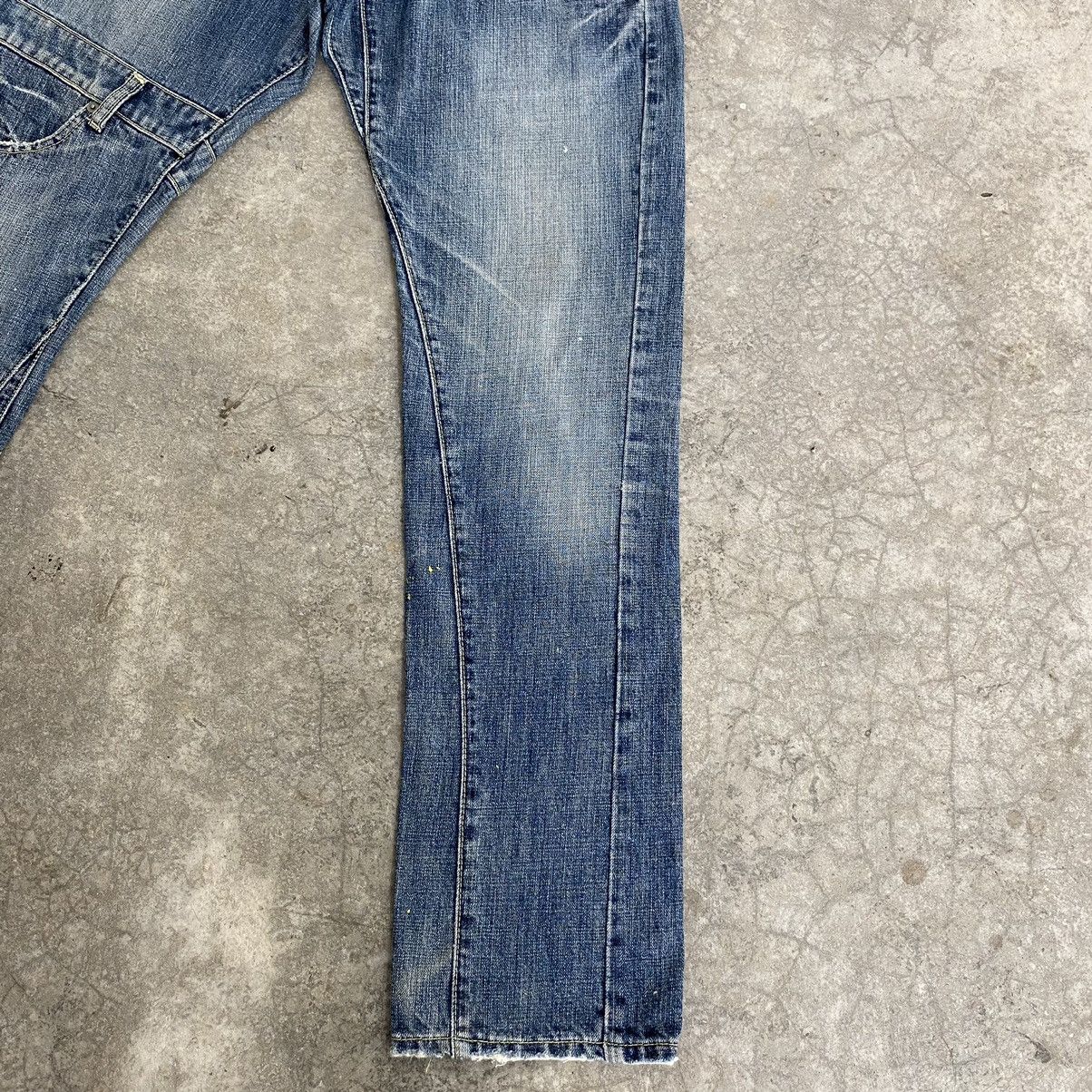 Designer × Japanese Brand Rage Blue Japan Double Waist Denim Jeans Size US 31 - 6 Thumbnail