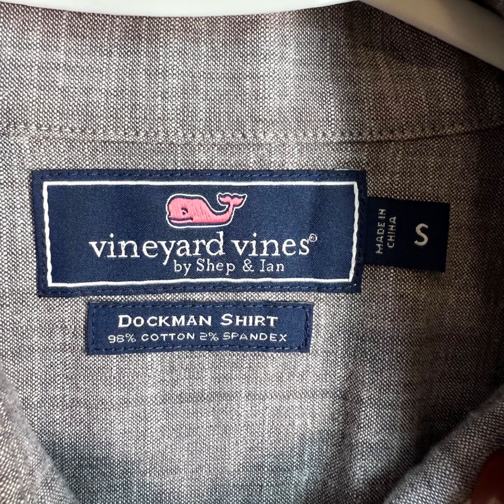 Vineyard Vines Vineyard Vines Mens Small Gray Dockman Shirt Long Sleeve Button Front Size US S / EU 44-46 / 1 - 3 Thumbnail