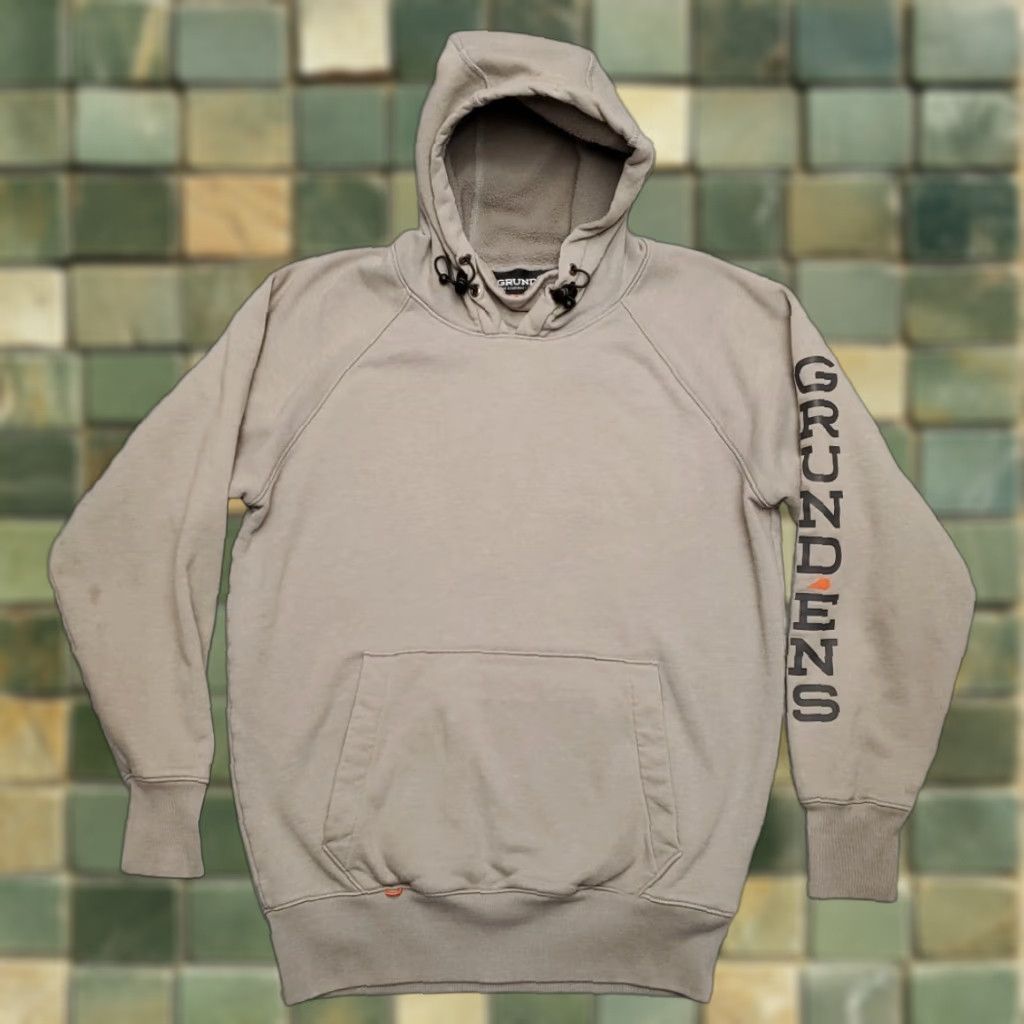 Vintage VINTAGE Grundens Hoodie Mens S Tan Heavyweight Hooded Cotton Blend Fishing Sweatshirt Size US S / EU 44-46 / 1 - 1 Thumbnail