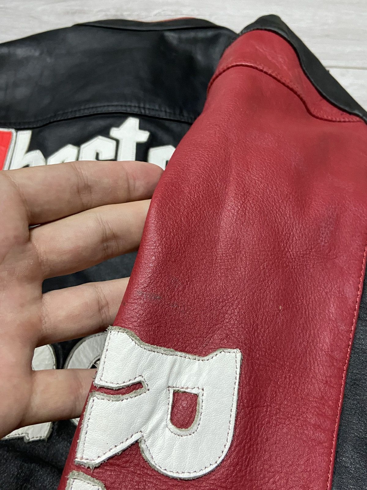 Vintage Chesterfield vintage leather vintage leather jacket big logo Size US L / EU 52-54 / 3 - 14 Thumbnail