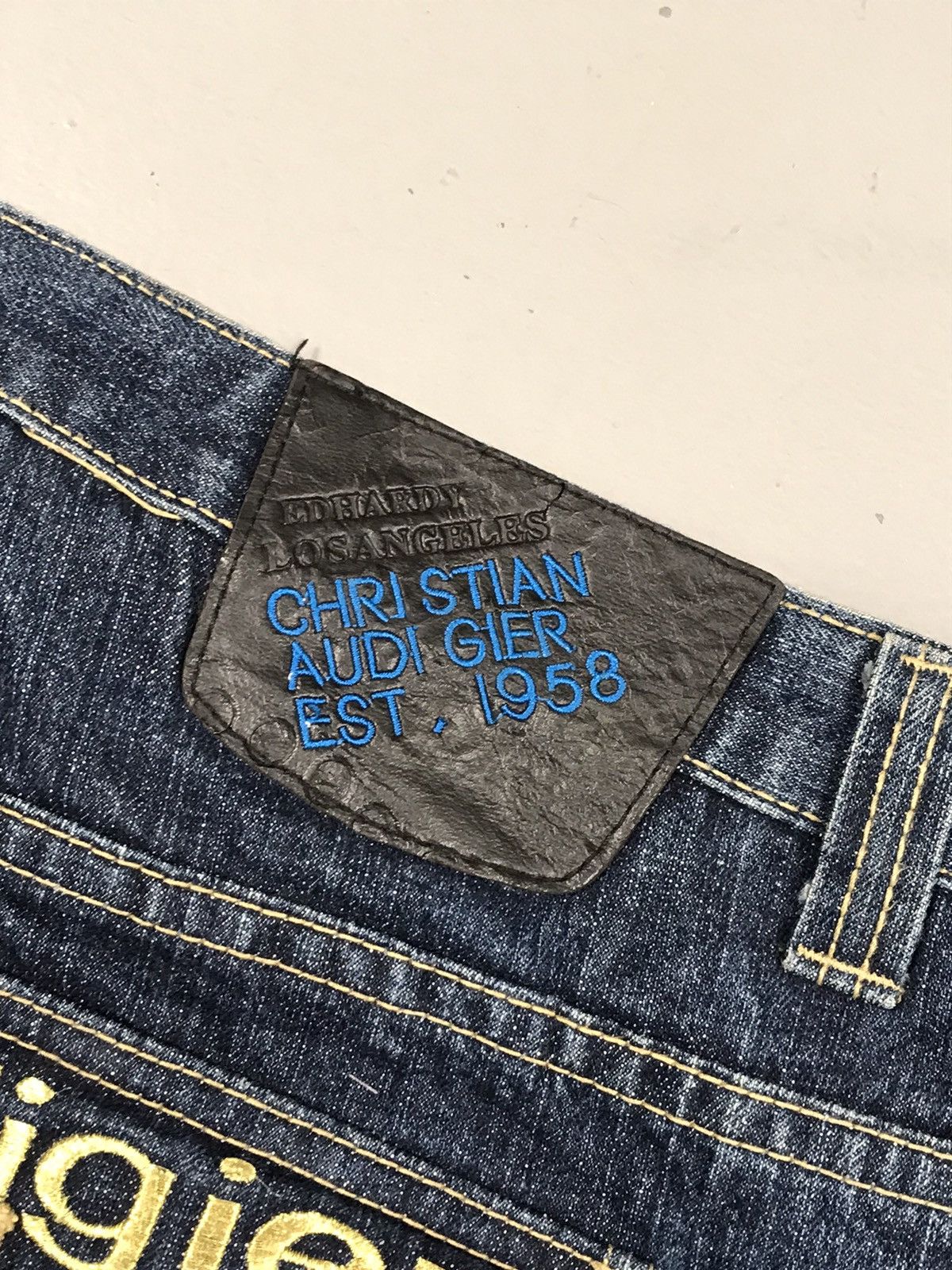 Christian Audigier × Ed Hardy × Vintage Rare vintage Christian Audigier crazy embroidered denim Size US 41 - 13 Thumbnail