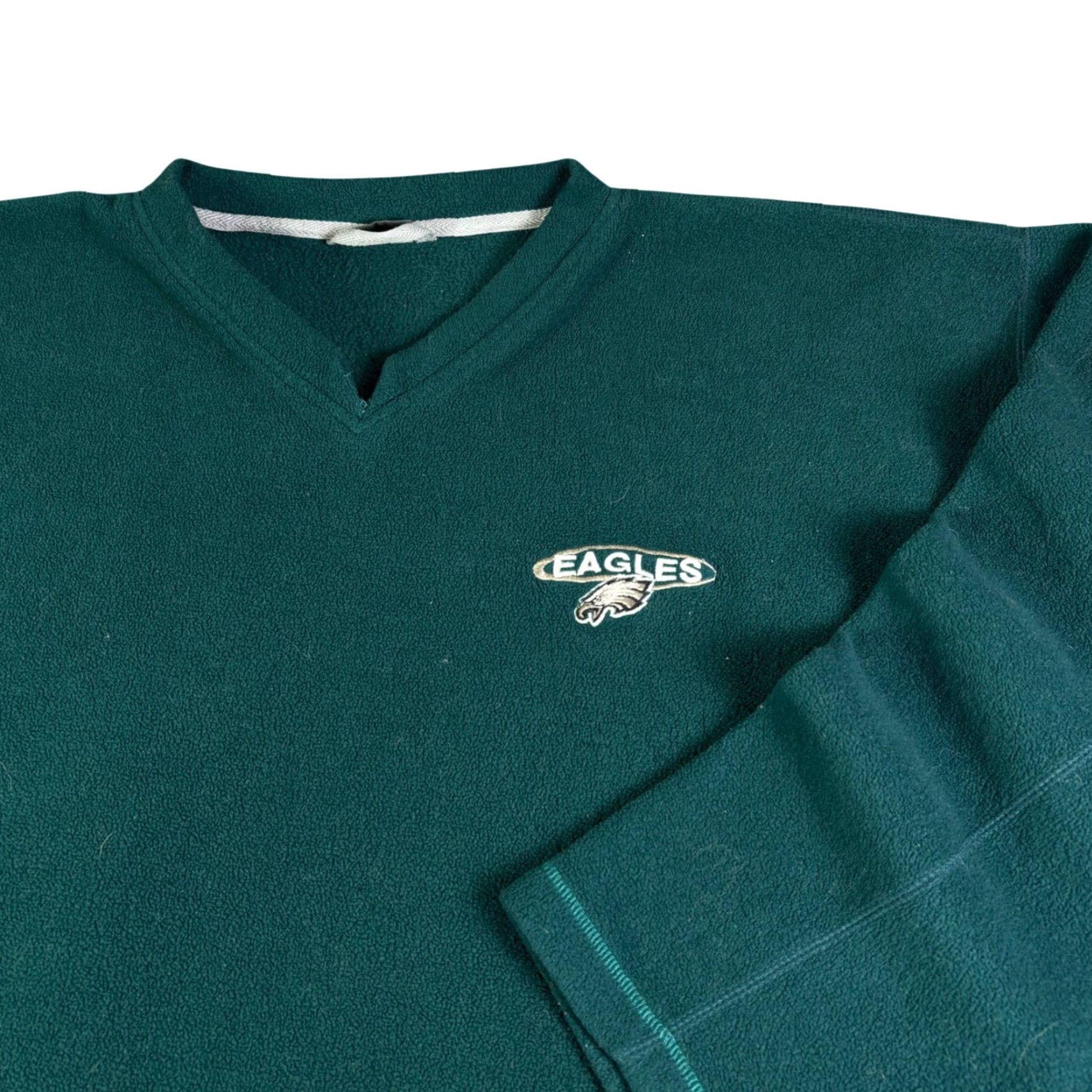 Vintage VINTAGE Philadelphia Eagles Fleece Pullover V-Neck Sweatshirt Green Mens 3XL Size US XXL / EU 58 / 5 - 2 Thumbnail