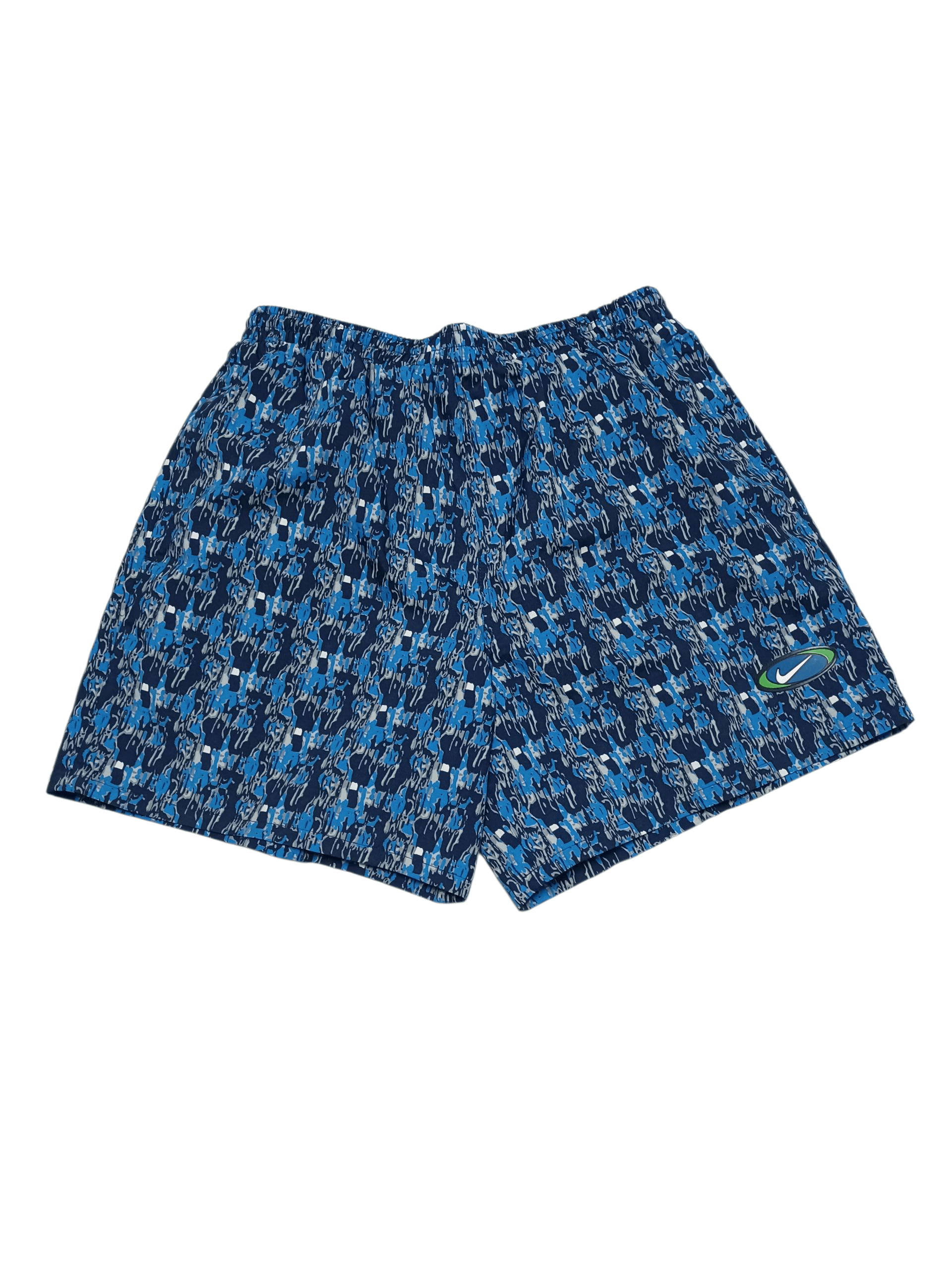 Nike NIKE FIRE VINTAGE 90S NYLON MONOGRAM SUMMER SHORTS Size US 32 / EU 48 - 1 Thumbnail