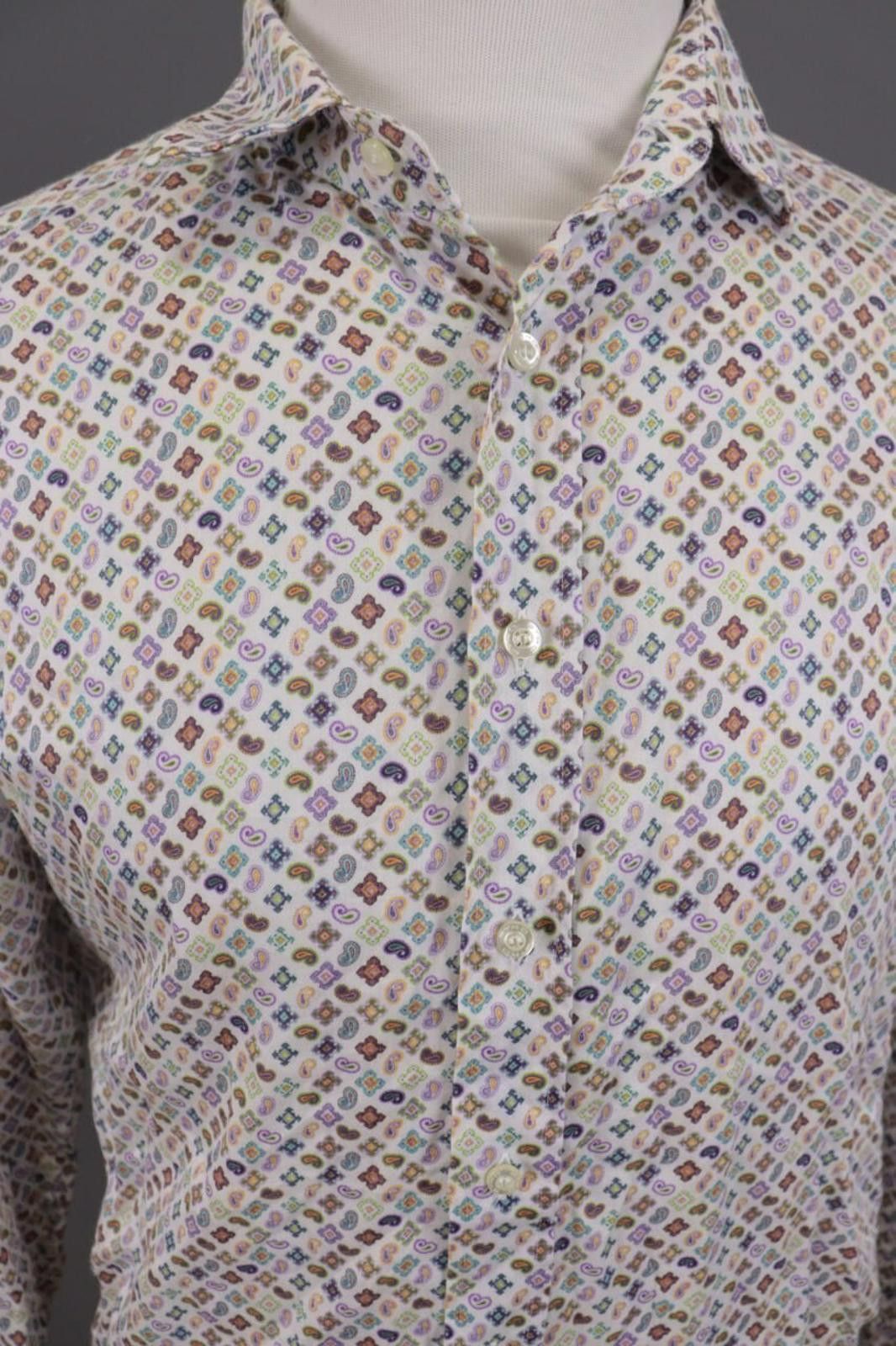 Etro Etro Milano White Paisley Button Down Shirt Size 41 Size US M / EU 48-50 / 2 - 6 Thumbnail