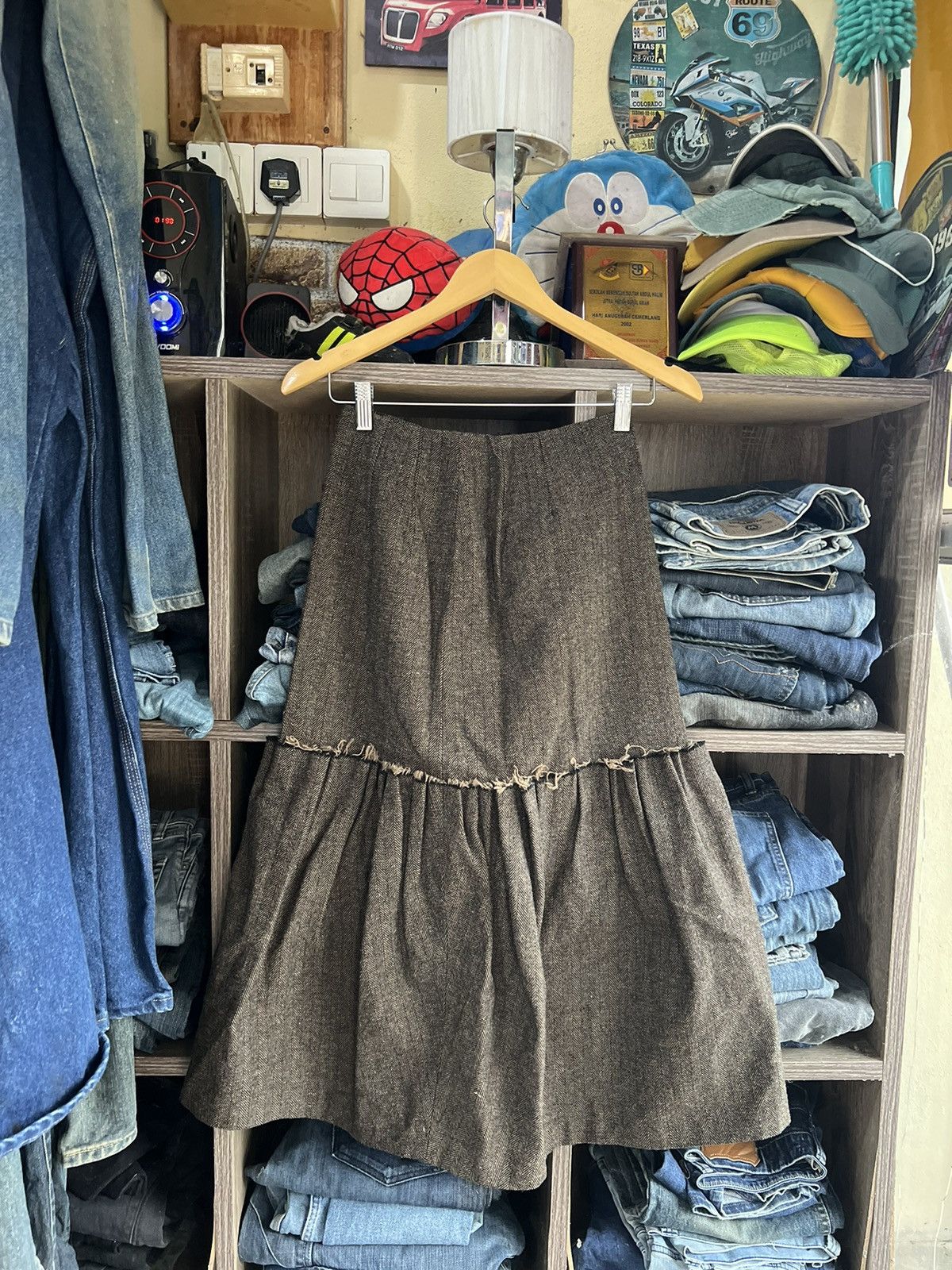 Sunao Kuwahara 🔥Rare Vintage I.S Sunao Kuwahara Reconstruct Skirt Size 24" / US 00 / IT 34 - 3 Thumbnail
