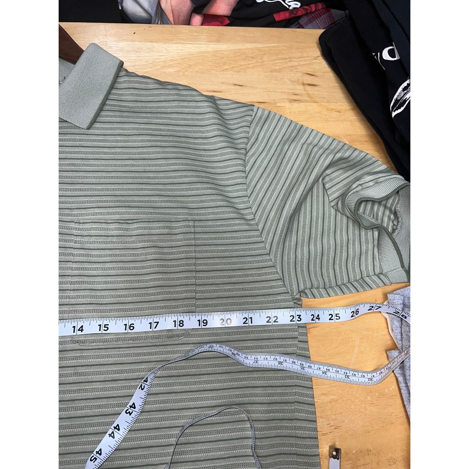 St. Johns Bay St. John's Bay Green Polo Shirt Combed Cotton Striped XL Size US XL / EU 56 / 4 - 8 Thumbnail