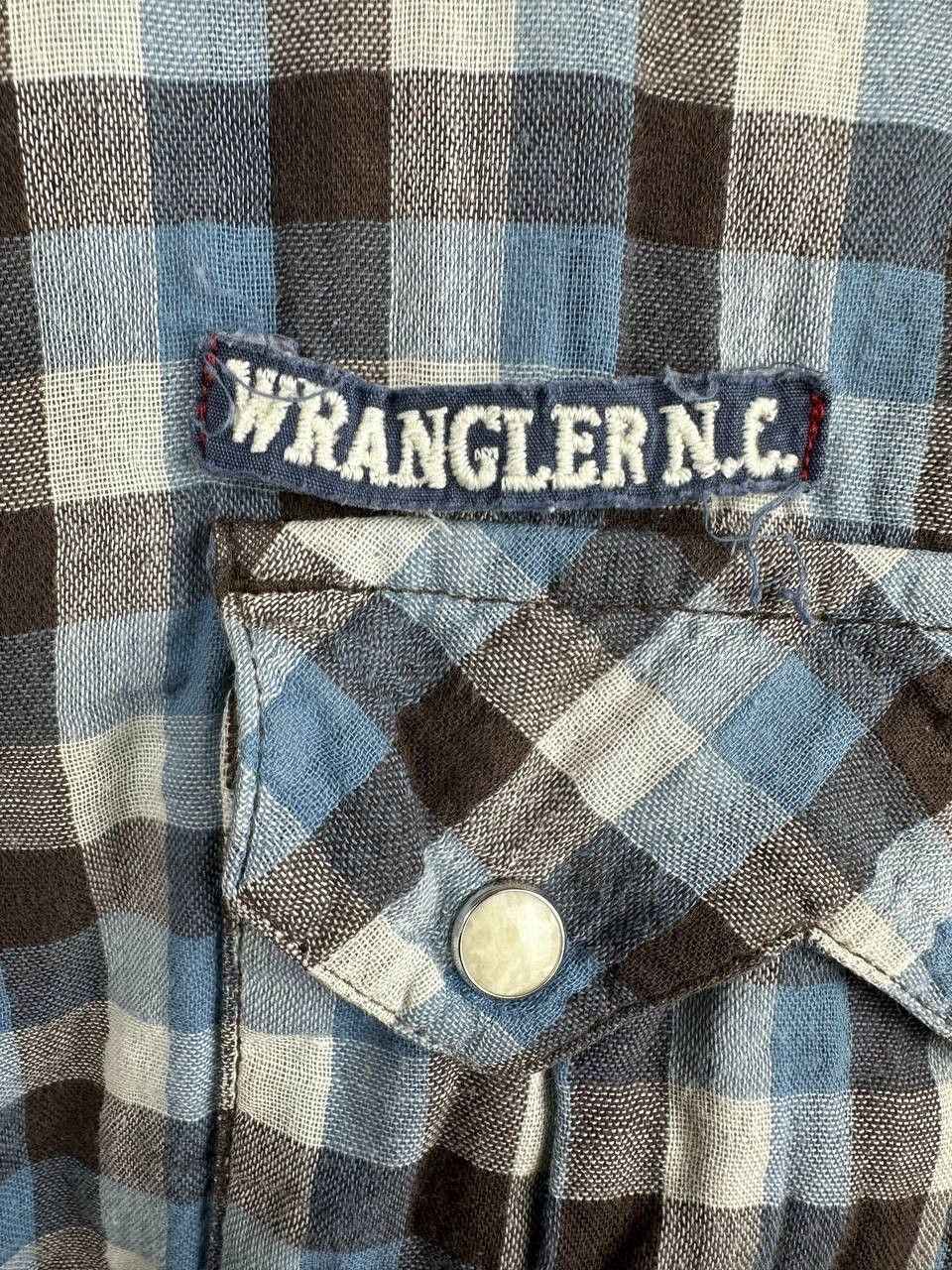 Wrangler Vintage Wrangler N.C.Plaid Flannel Shirt Pearl Western Style Size US L / EU 52-54 / 3 - 11 Thumbnail