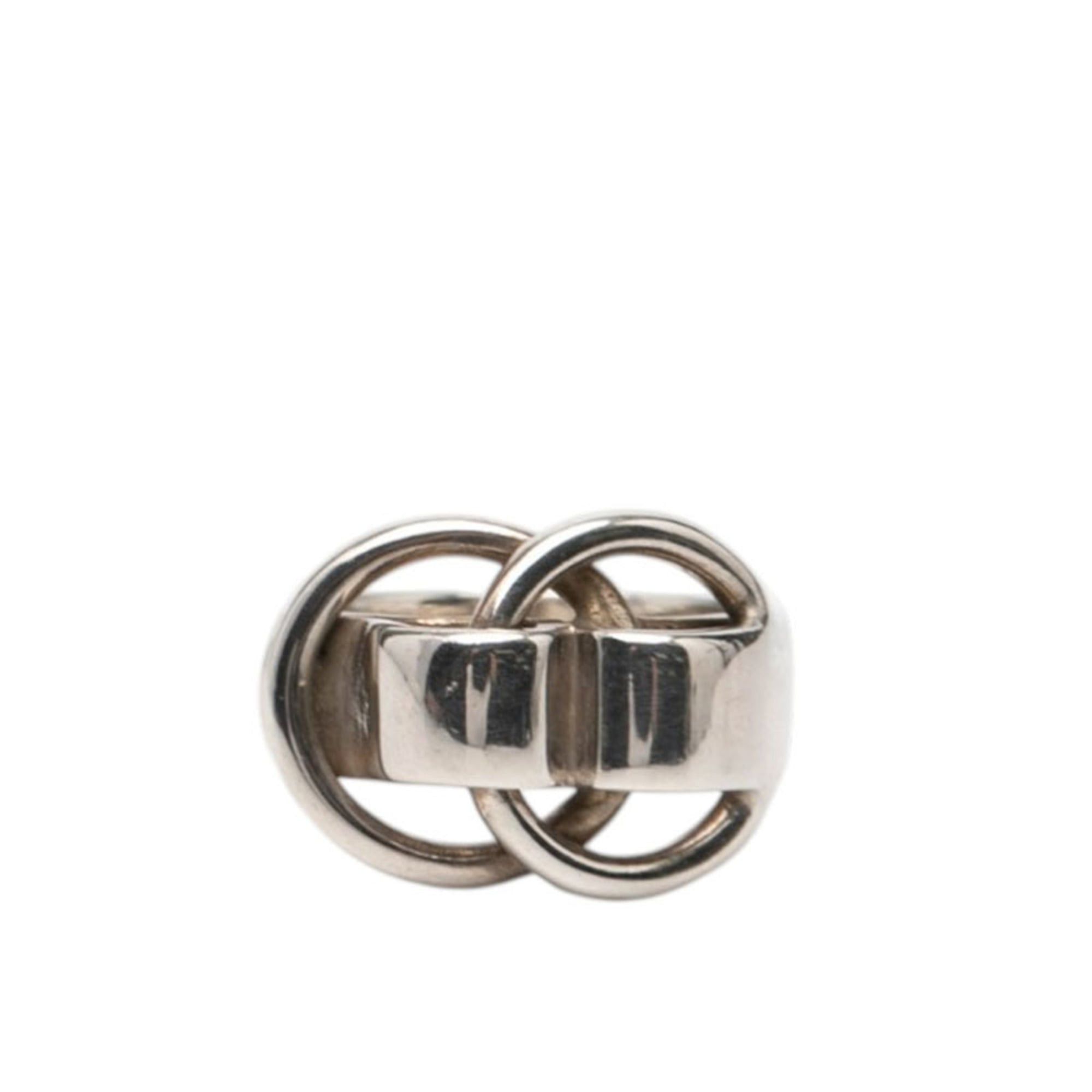 Hermes Hermes Deux the No Vintage Ring, Silver (SV925), Women's Ring Size ONE SIZE - 1 Thumbnail