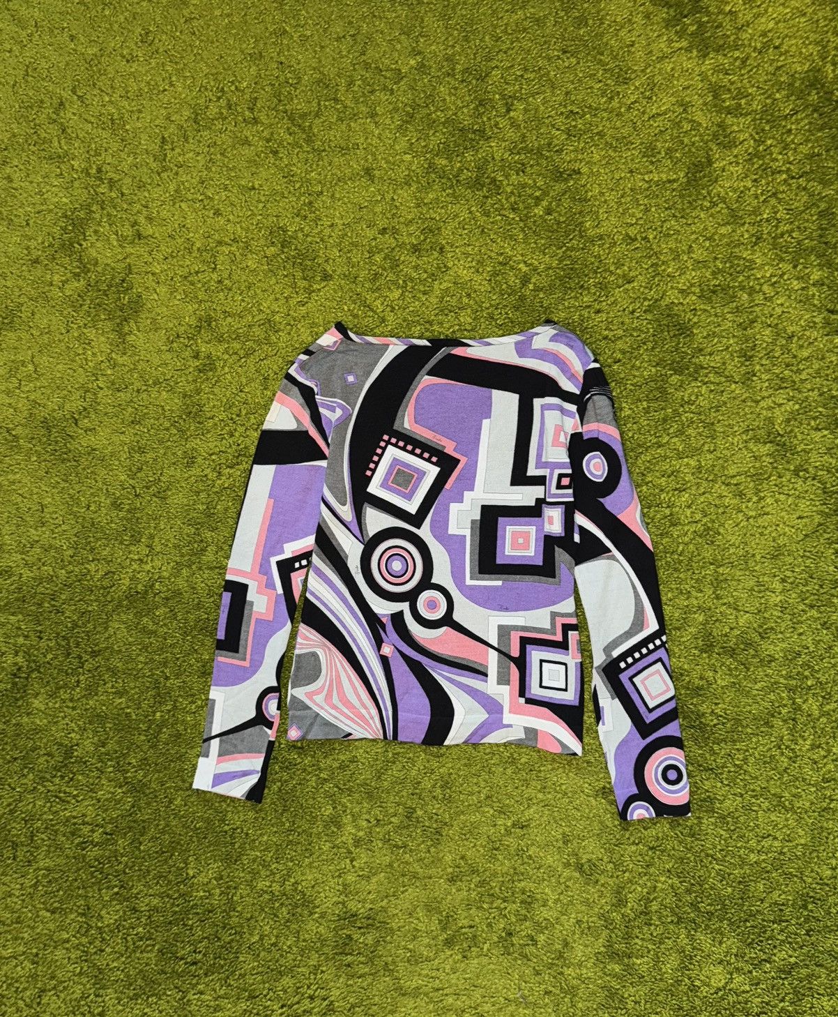 Designer × Emilio Pucci × Vintage Emilio Pucci wool silk blend coloured sweater Size L / US 10 / IT 46 - 2 Thumbnail