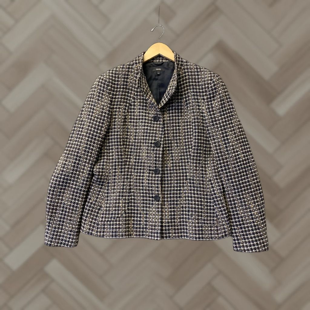 Zanella Zanella Blazer Women’s Size 10 Tweed Jacket Multicolor Made in Italy Size L / US 10 / IT 46 - 1 Thumbnail