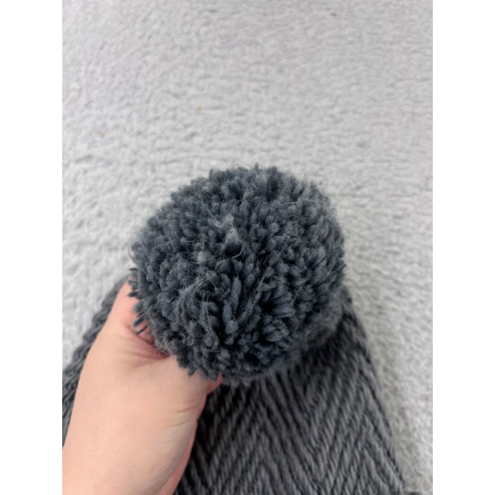 Adidas Adidas Beanie Hat Knit One Size Gray Logo Ski Pom Adult Mens Beanie Size ONE SIZE - 3 Thumbnail