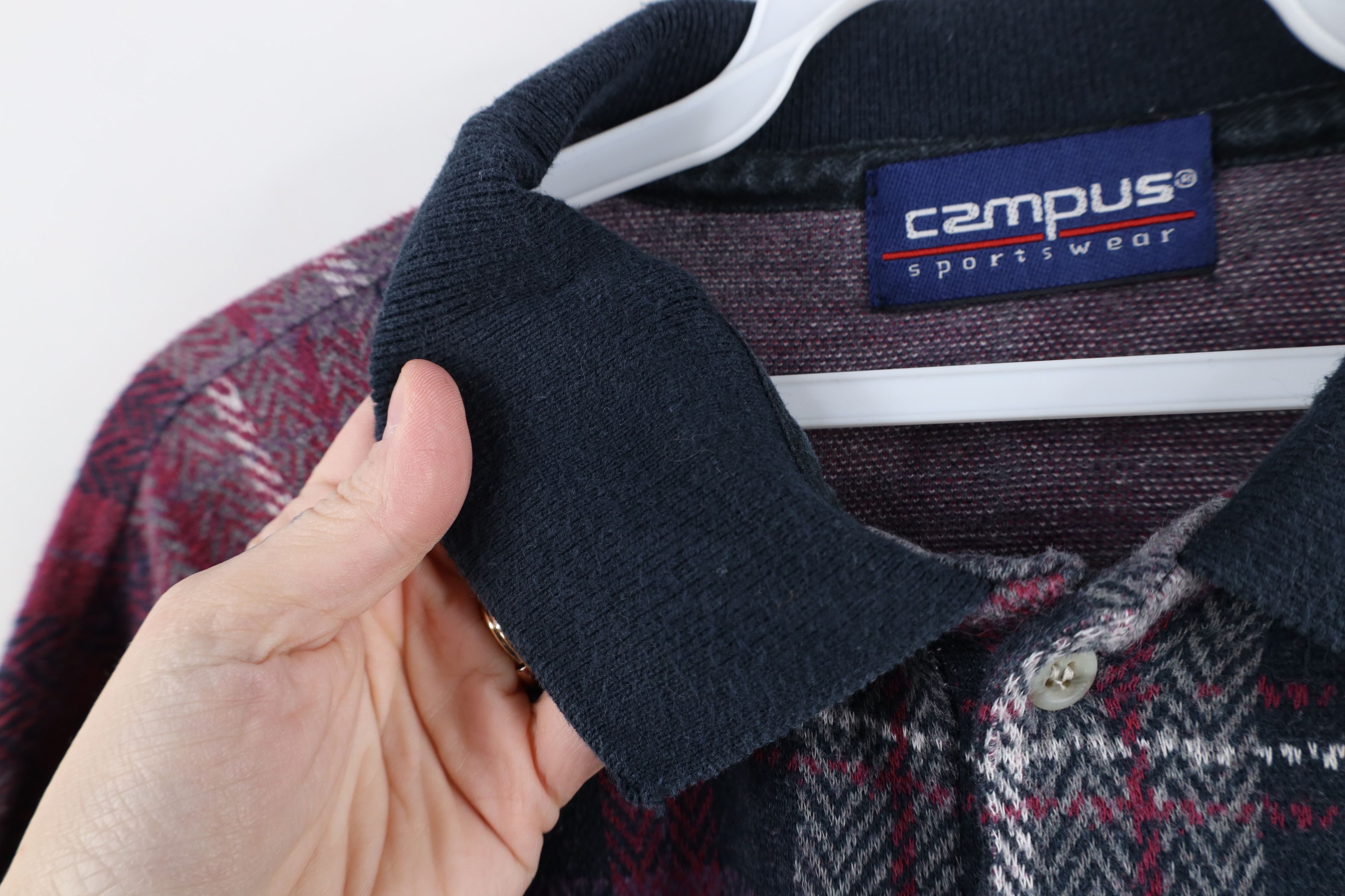 Vintage Vintage 90s Streetwear Heavyweight Long Sleeve Polo Shirt Size US XL / EU 56 / 4 - 7 Thumbnail