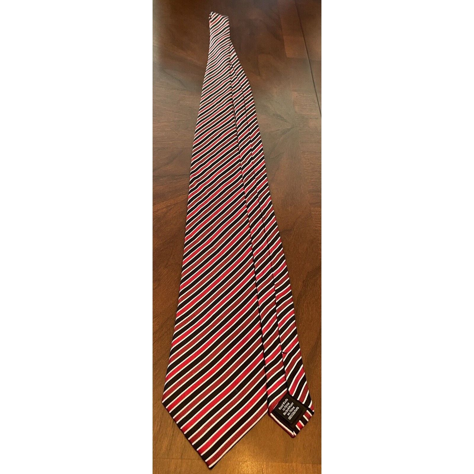 Stafford Stafford Essentials Red Black Repp Hand Made Silk Size ONE SIZE - 3 Thumbnail