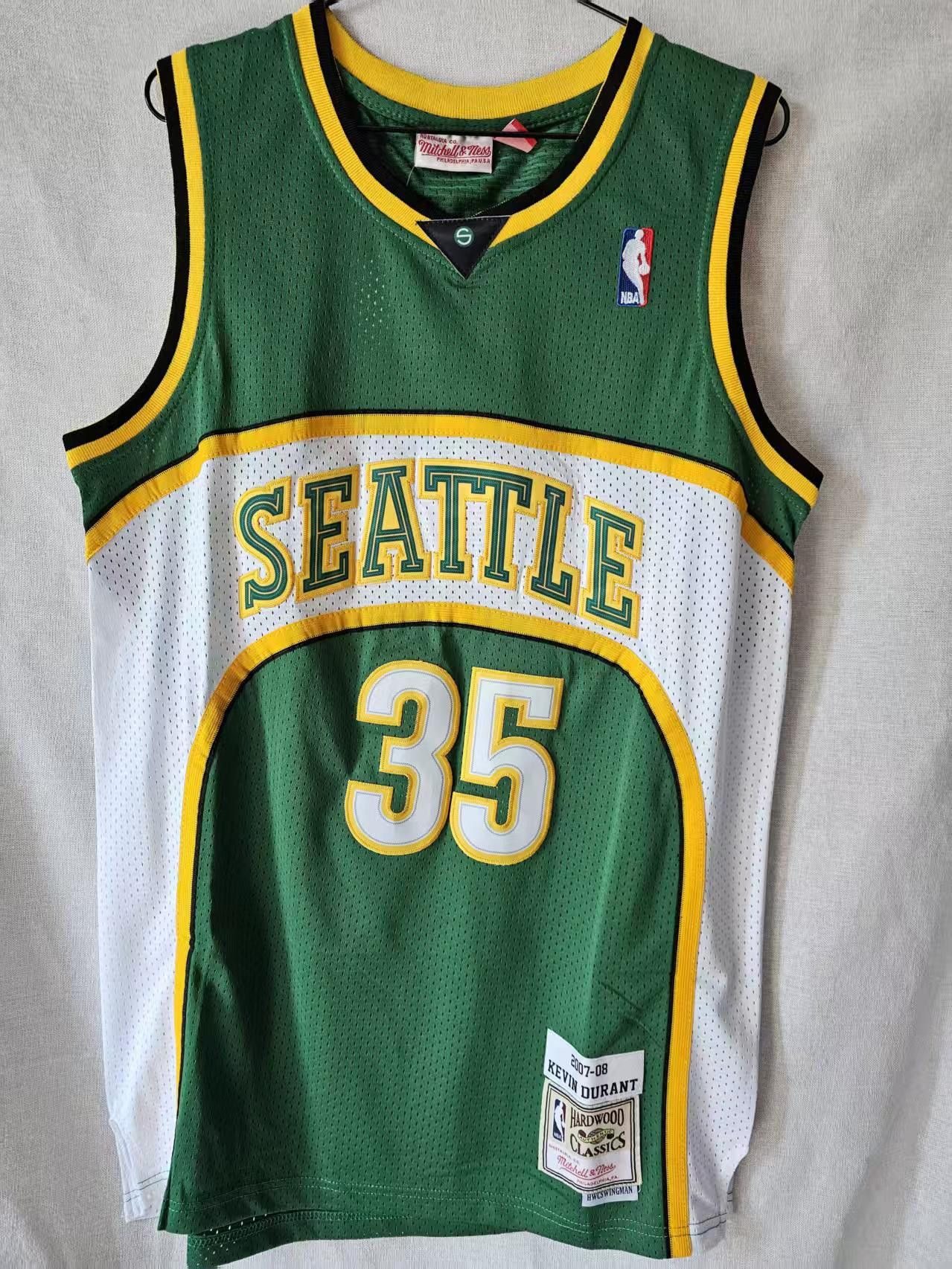 NBA Seattle SuperSonics 35 Kevin Durant Jersey Green Size US XL / EU 56 / 4 - 1 Thumbnail