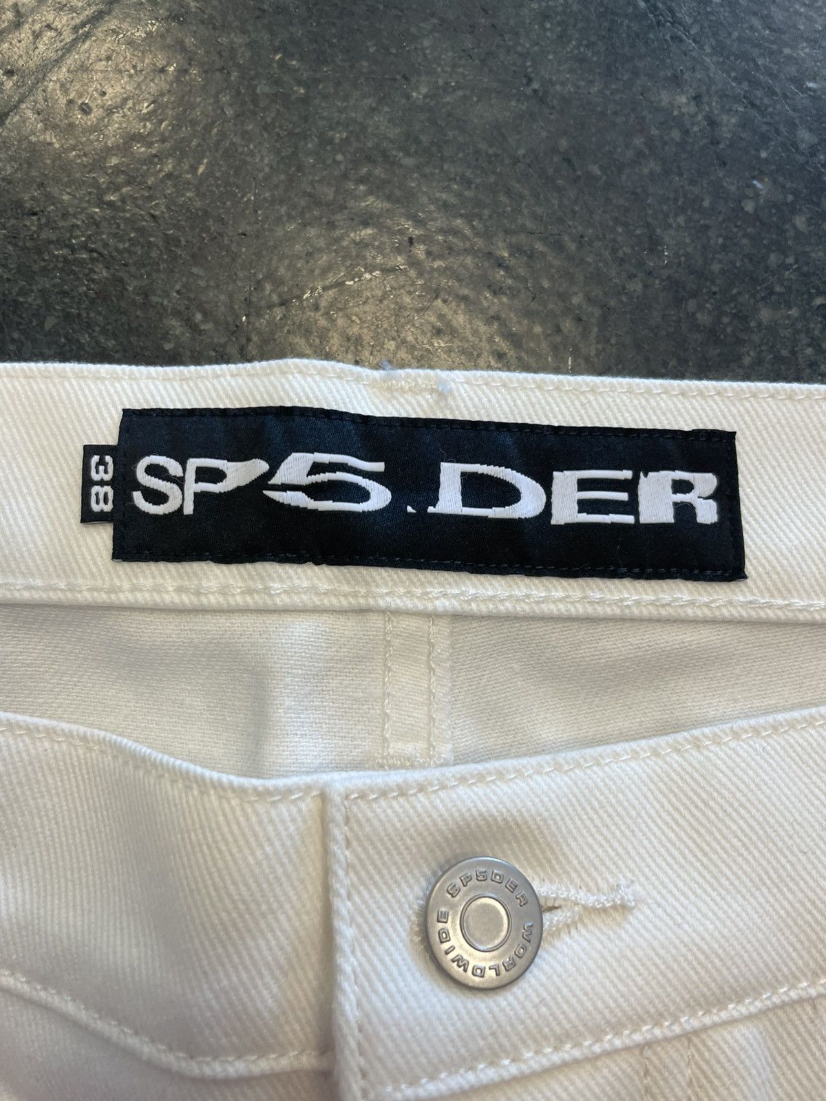 Sp5der Sp5der White Denim Shorts Size US 38 / EU 54 - 3 Thumbnail