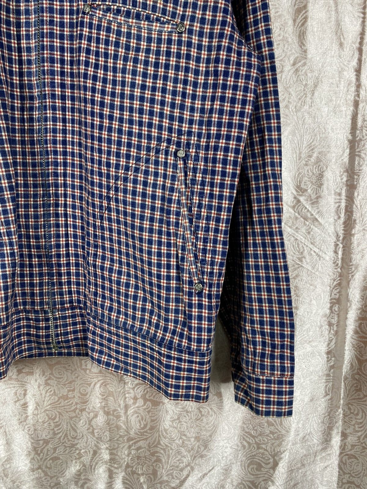 Japanese Brand Rotar Clothing Plaid Zip Jacket Insane Wear Japan Streetwear Size US L / EU 52-54 / 3 - 6 Thumbnail