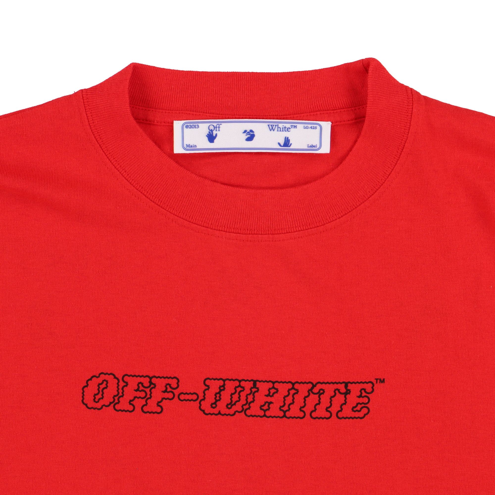Off-White Red Pascal Hand Gun Logo Oversized T-Shirt Size US XXS / EU 40 - 6 Thumbnail
