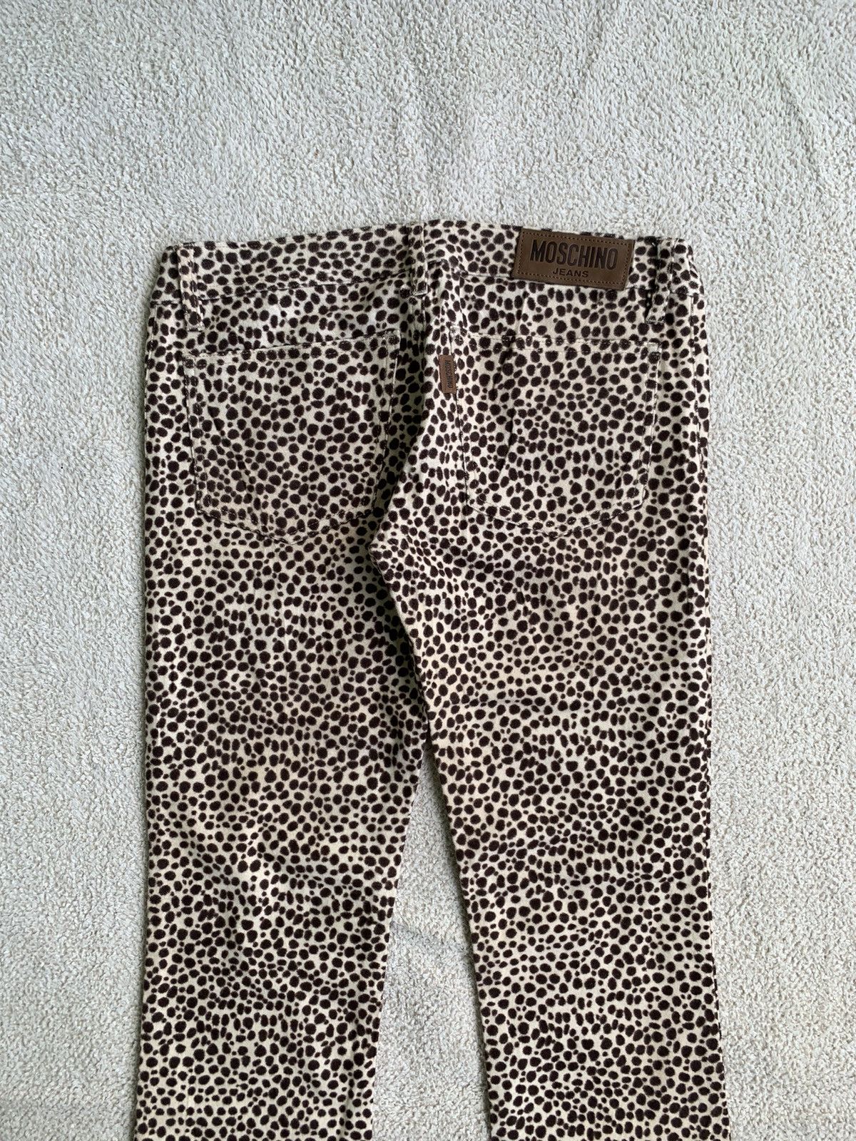 Designer × Moschino Moschino Leopard Flared Jeans Size 29" - 4 Thumbnail