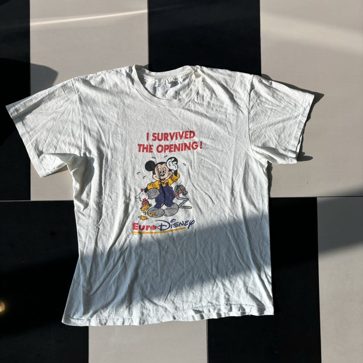 Vintage 90s 1992 Disneyland Paris Euro Park Opening Tee