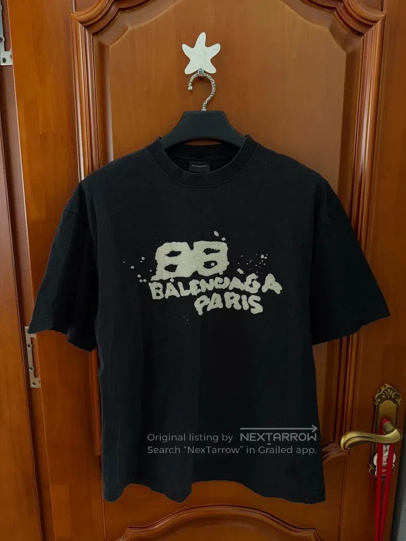 Other Balenciaga Splash Ink Double B Short Sleeve T-Shirt Size US S / EU 44-46 / 1 - 1 Thumbnail