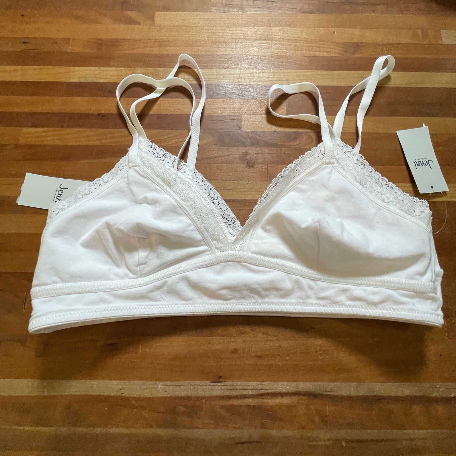 NO ID Jenni on Repeat Wide Lace Bralette, set of 2 white XL Size ONE SIZE - 7 Thumbnail