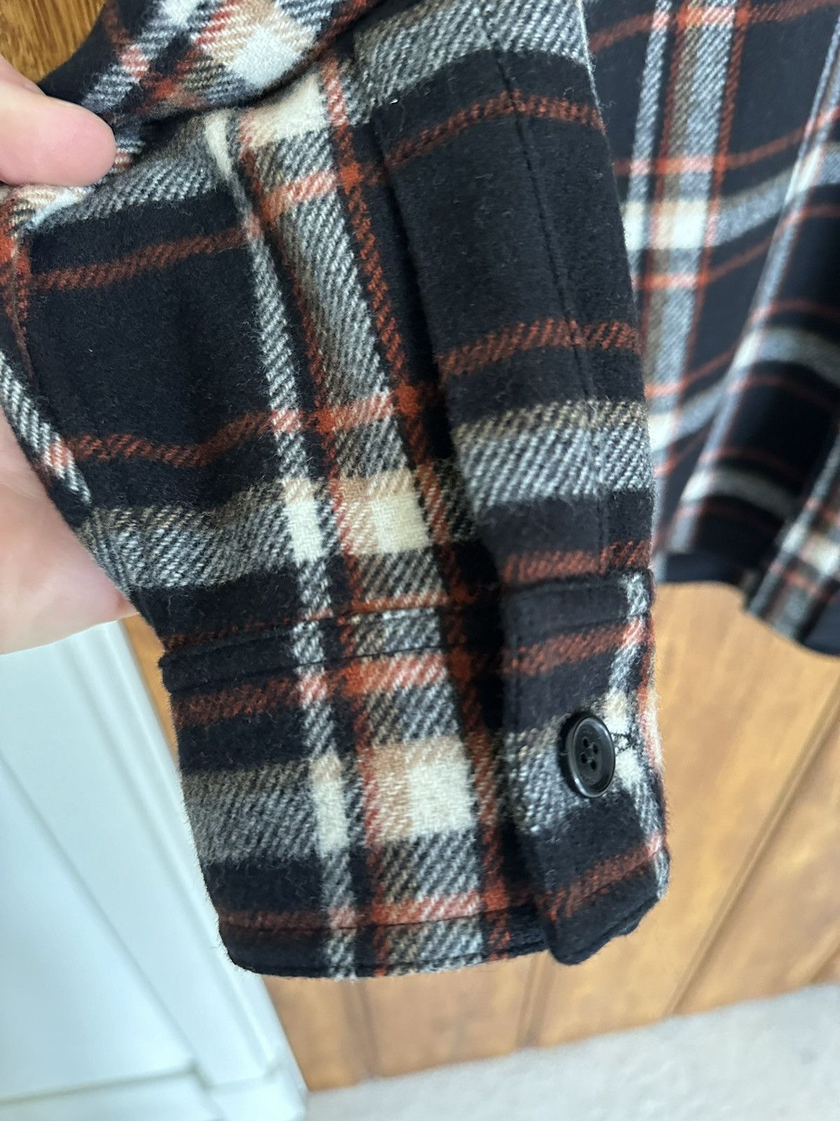 Celine × Hedi Slimane Celine black red white flannel shirt jacket 39 like new Hedi Size US L / EU 52-54 / 3 - 13 Thumbnail