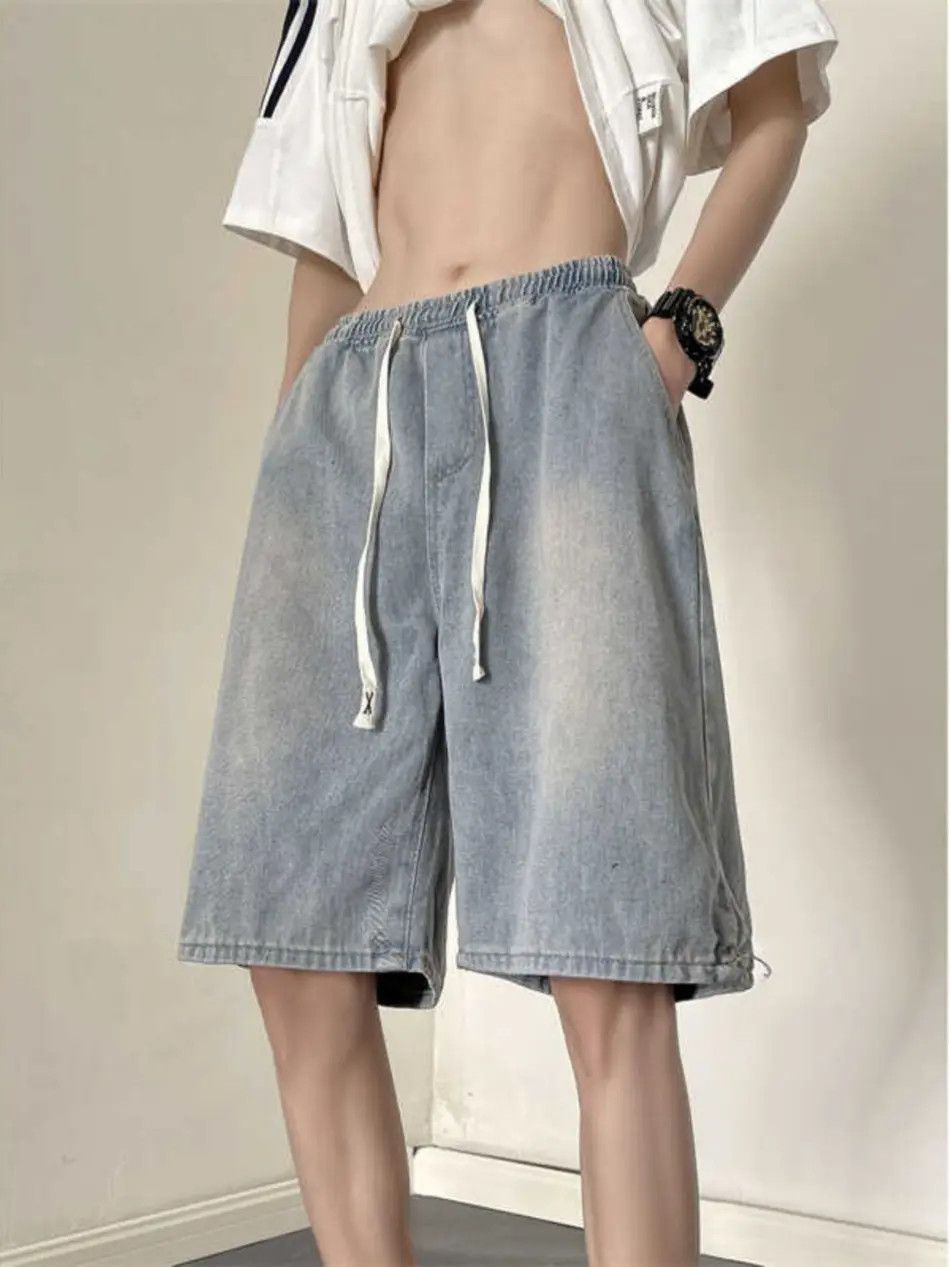 Japanese Brand Loose straight casual denim shorts Size US 30 / EU 46 - 1 Thumbnail