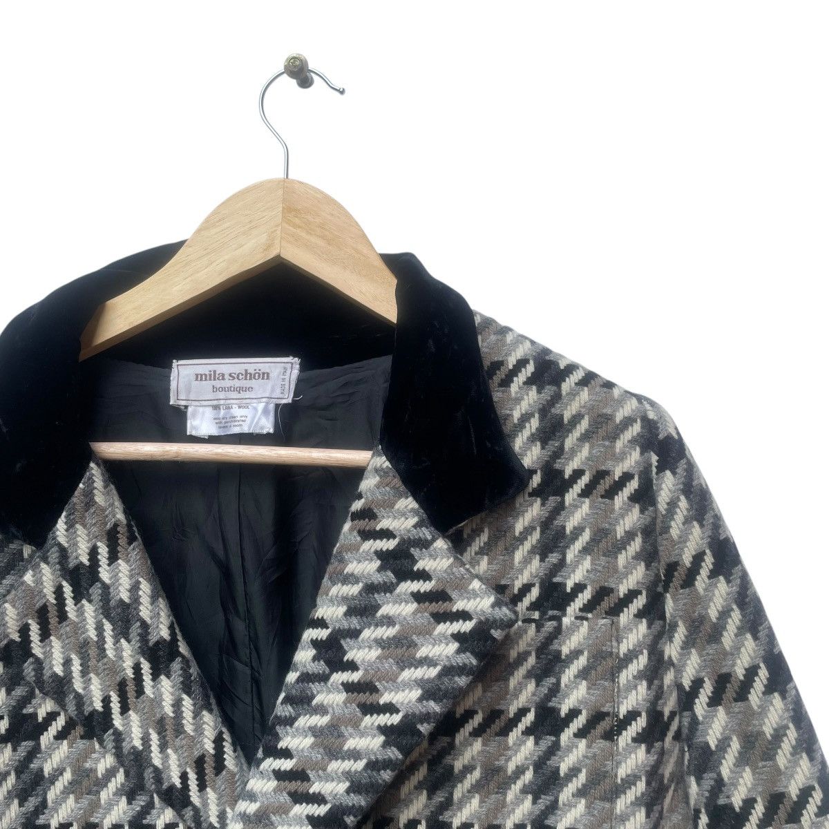Mila Schon 💥Vintage Mila schon boutique Herringbone Jacket Size M / US 6-8 / IT 42-44 - 4 Thumbnail