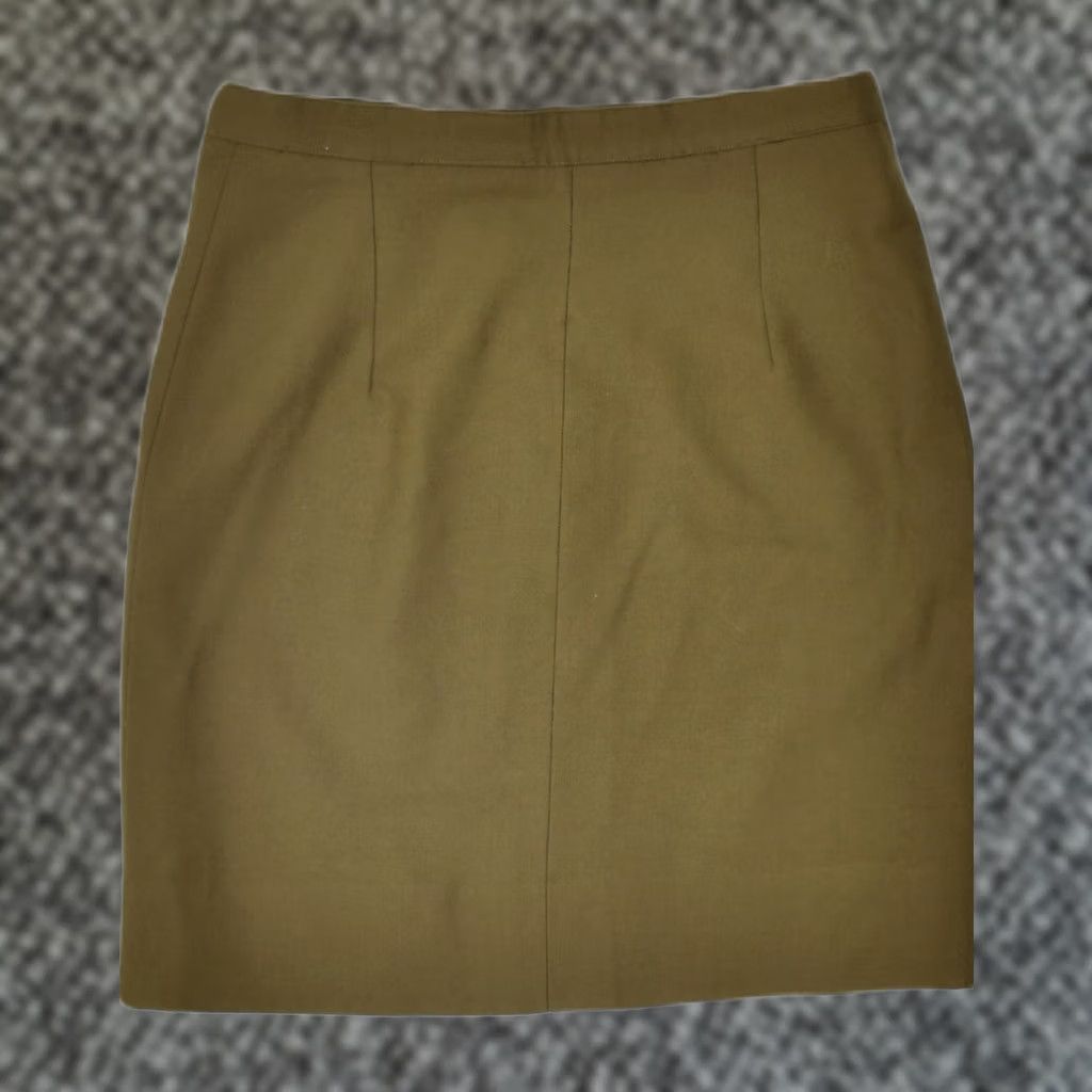 Vintage VINTAGE Womens Pencil Skirt Khaki Cotton Large W30 EU 42 US26 Size 36" / US 14 / IT 50 - 1 Thumbnail