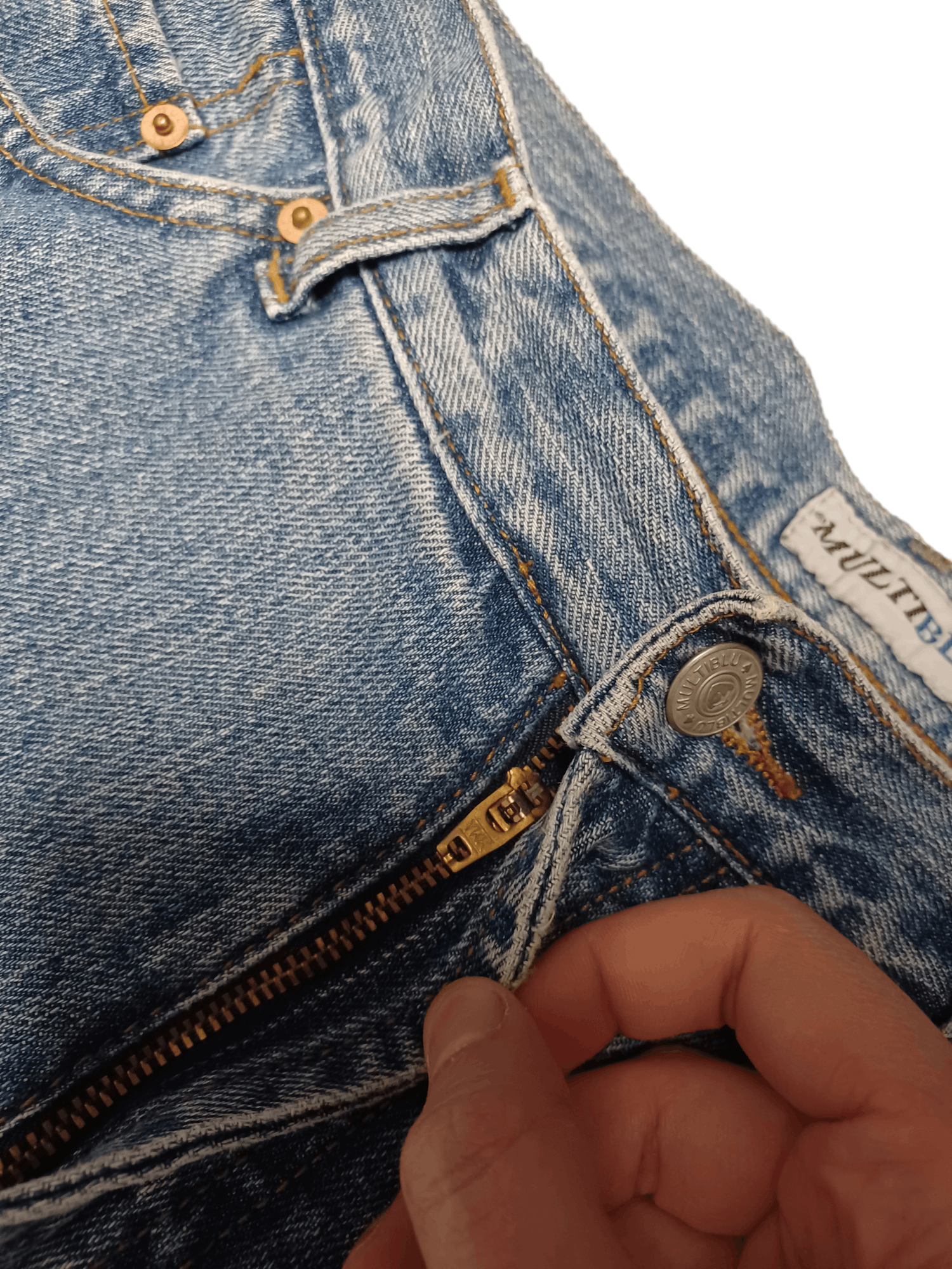 Japanese Brand MEGA FLARE W34 L36 MULTIBLU AVANTGARDE JEANS DENIM DESIGNER Size US 34 / EU 50 - 5 Thumbnail