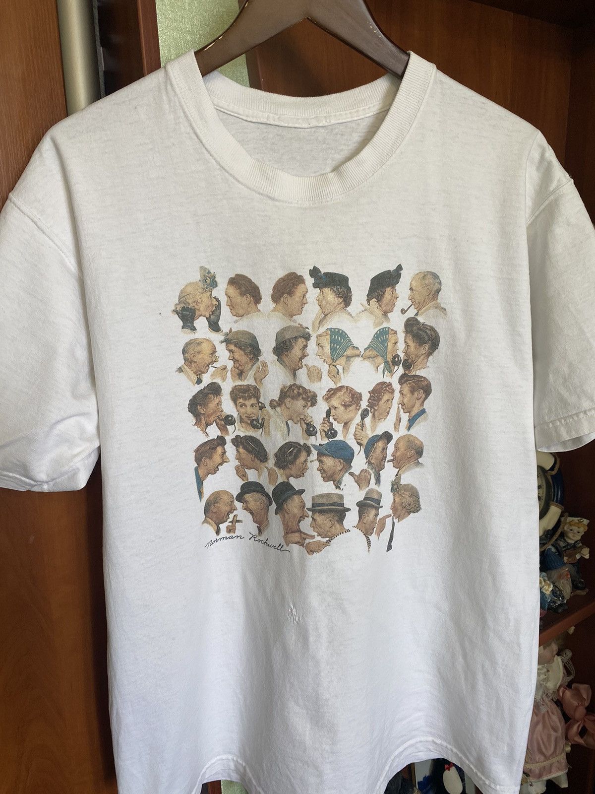Vintage Vintage 90s Norman Rockwell art Tee Shirt Distressed Size US XL / EU 56 / 4 - 3 Thumbnail