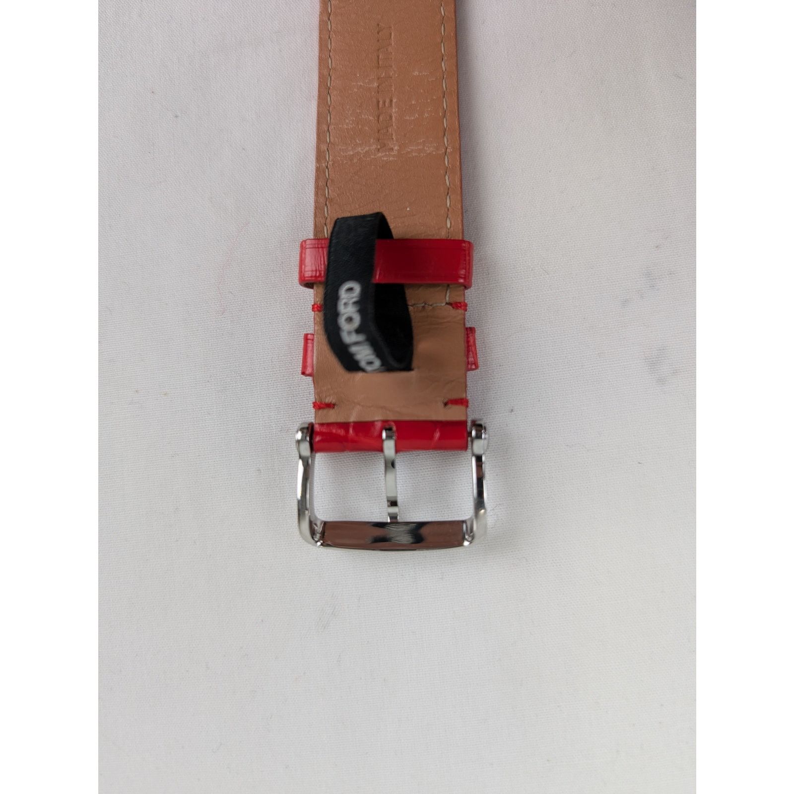 Tom Ford o1rshd1 Size: OS / Buckle Watch Straps 19mm Brushed in Red Size ONE SIZE - 7 Thumbnail